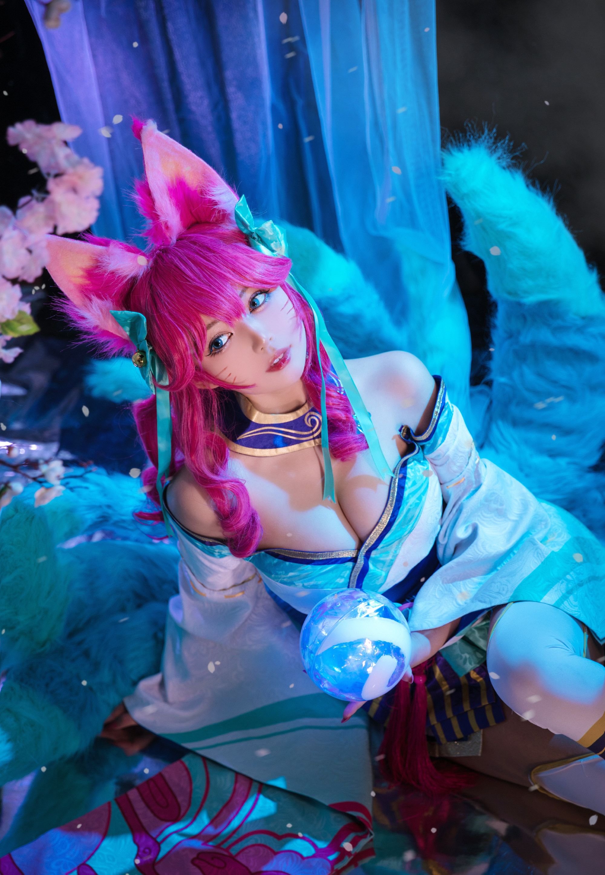 黑猫猫英雄联盟灵魂莲华阿狸cosplay3