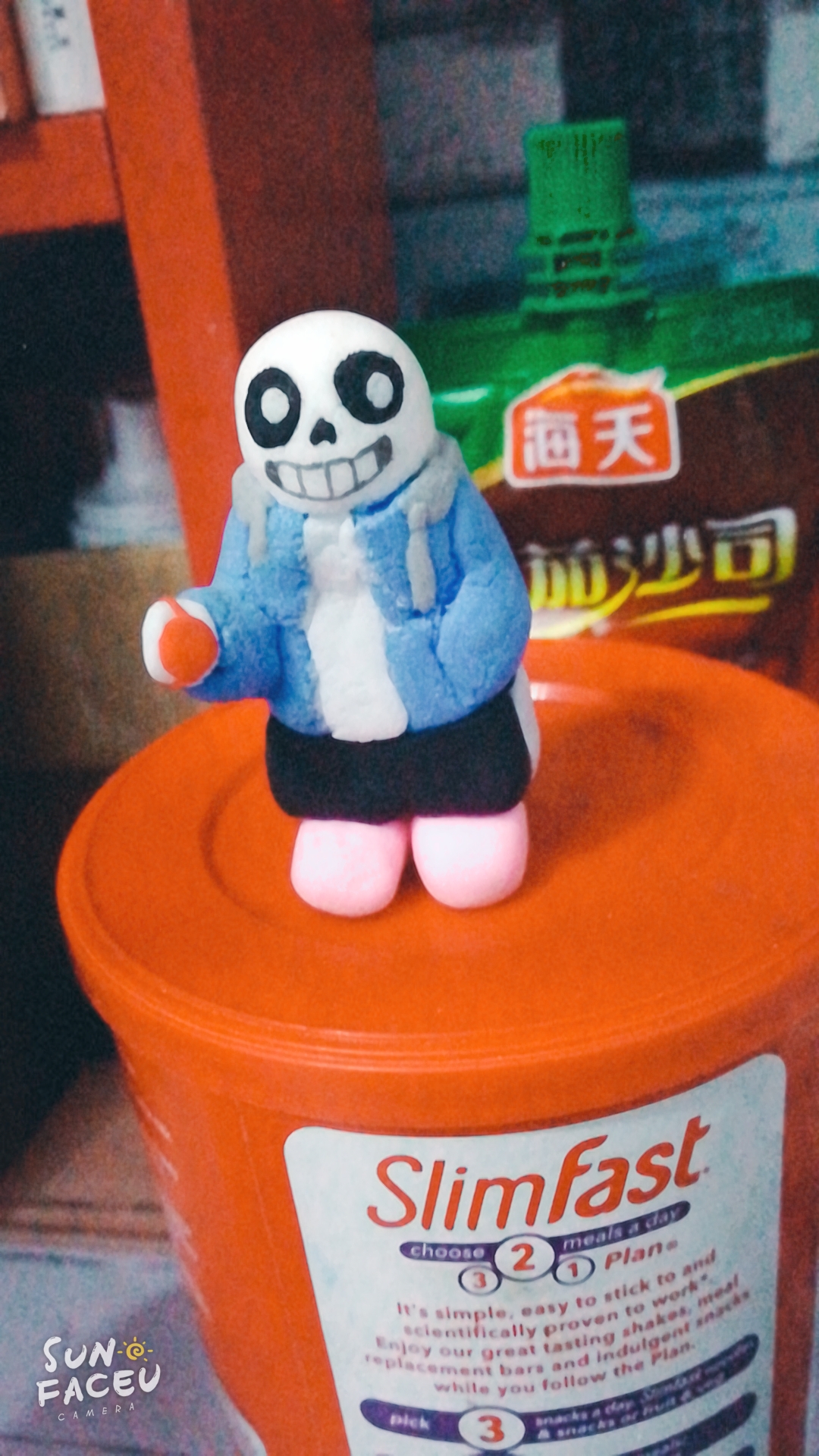 超轻粘土捏一个小sans[可爱] #undertale##sans