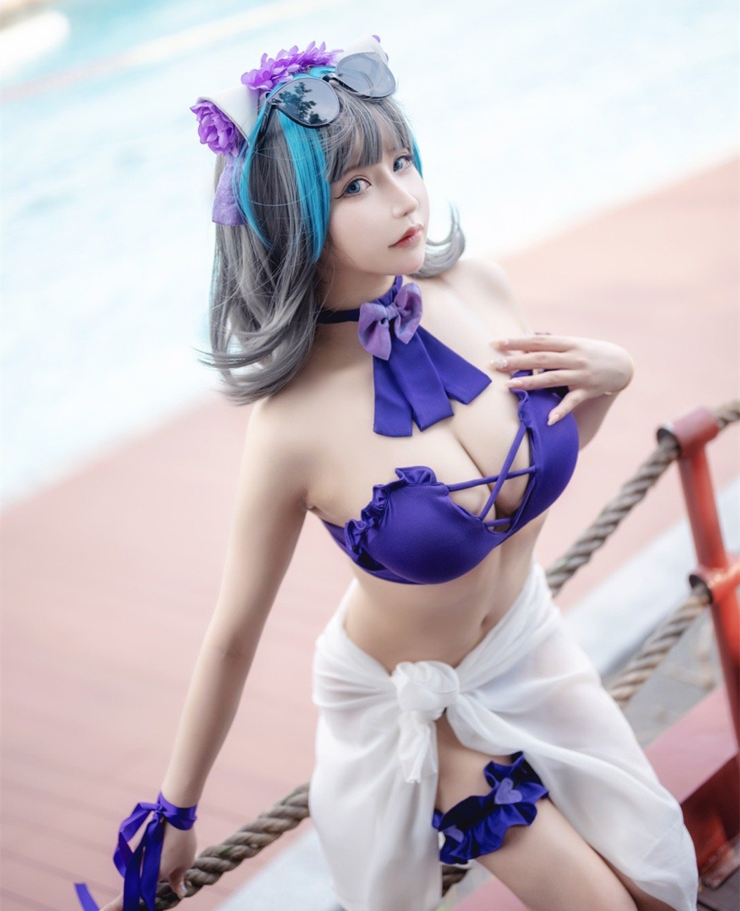 中岛莫之子i碧蓝航线柴郡cosplay6