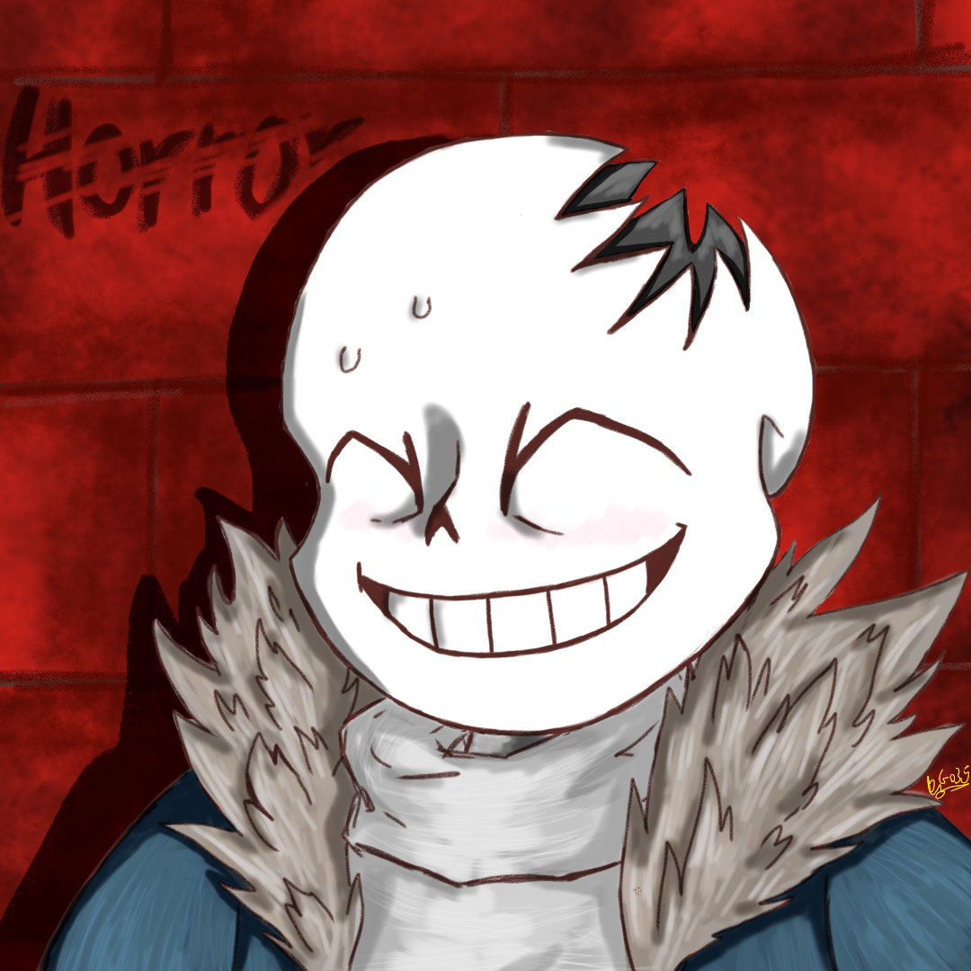 两种不同画风的horrorsans小天使!#学画画