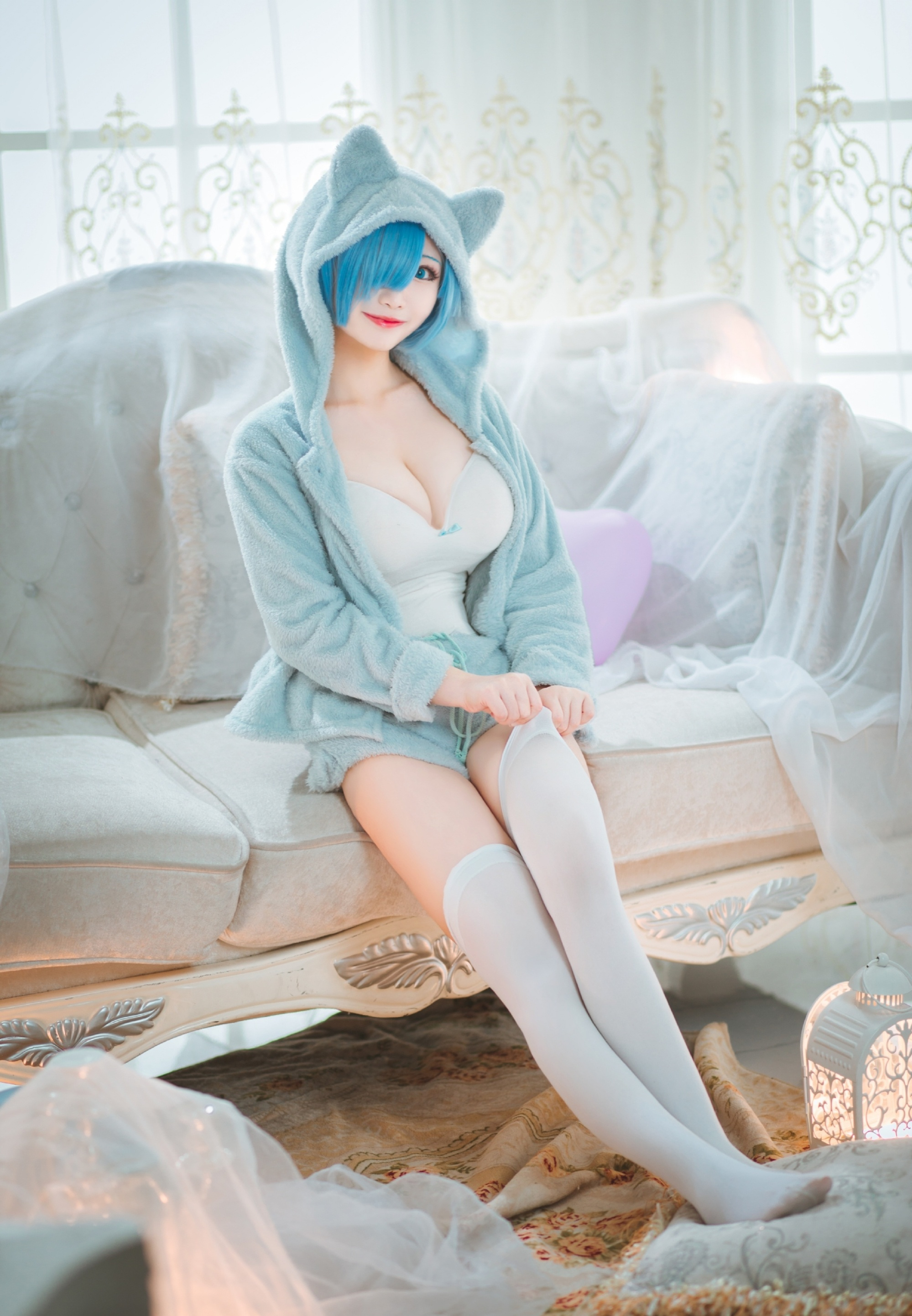 米九dakyo蕾姆猫耳睡衣cosplay3