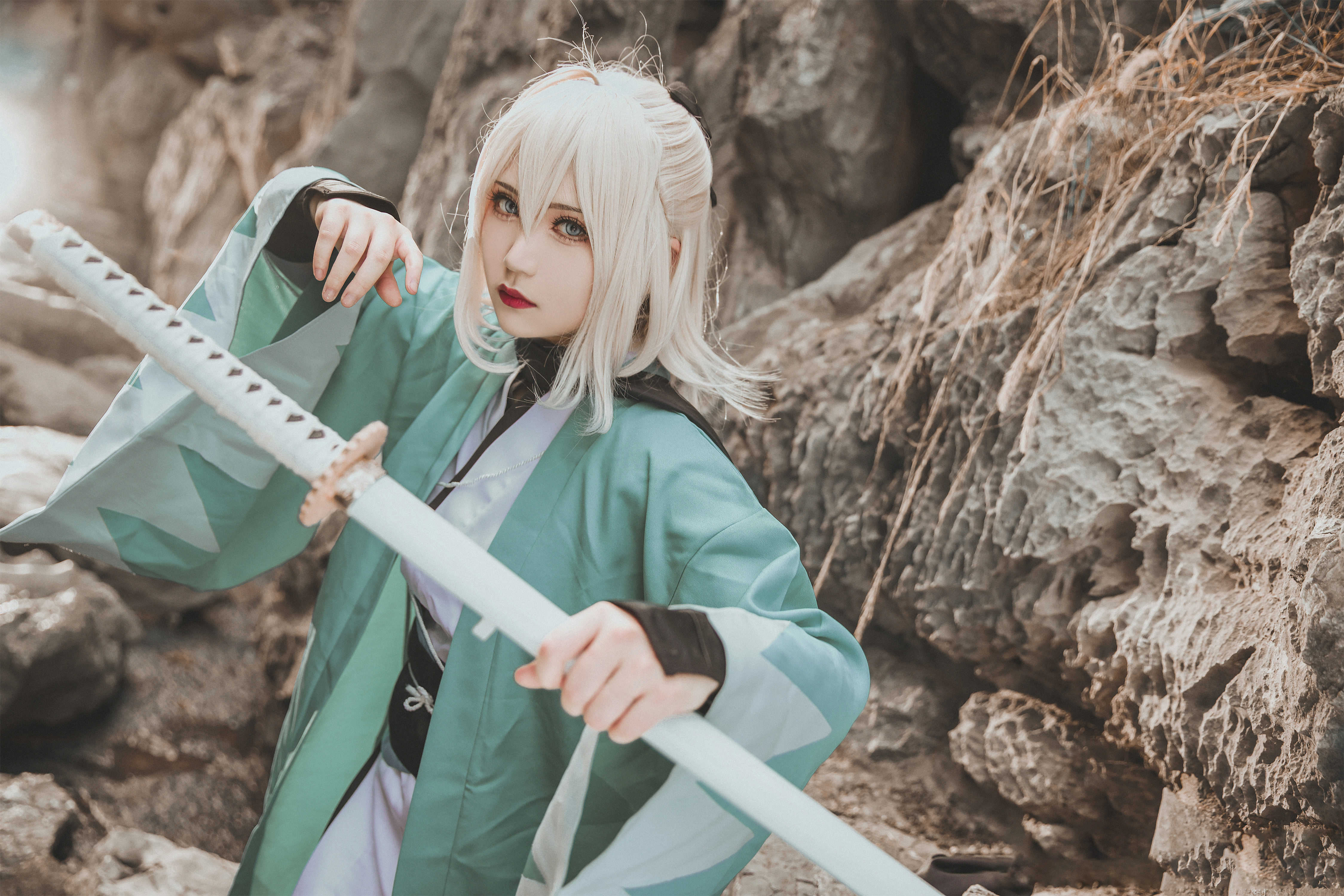 一只郁_可爱_凛Fate/GrandOrder冲田总司CosPlay7