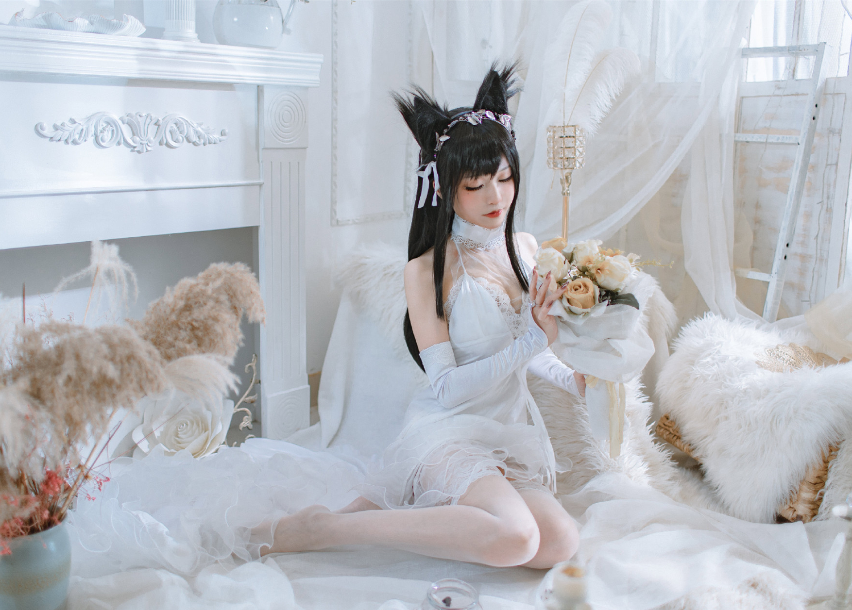 小粉十文字碧蓝航线白花的誓言CosPlay8