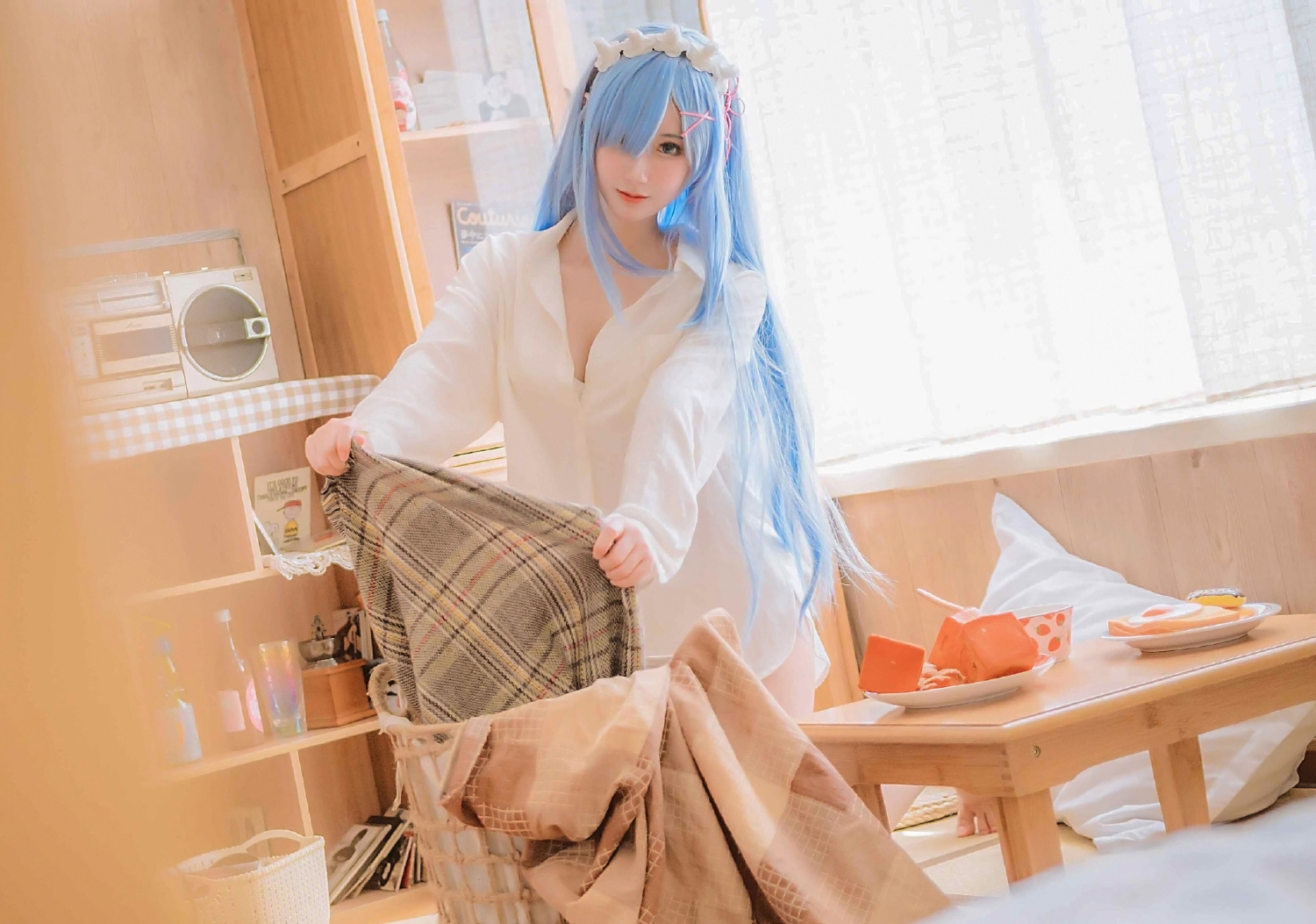 羽生三未蕾姆同人cosplay1