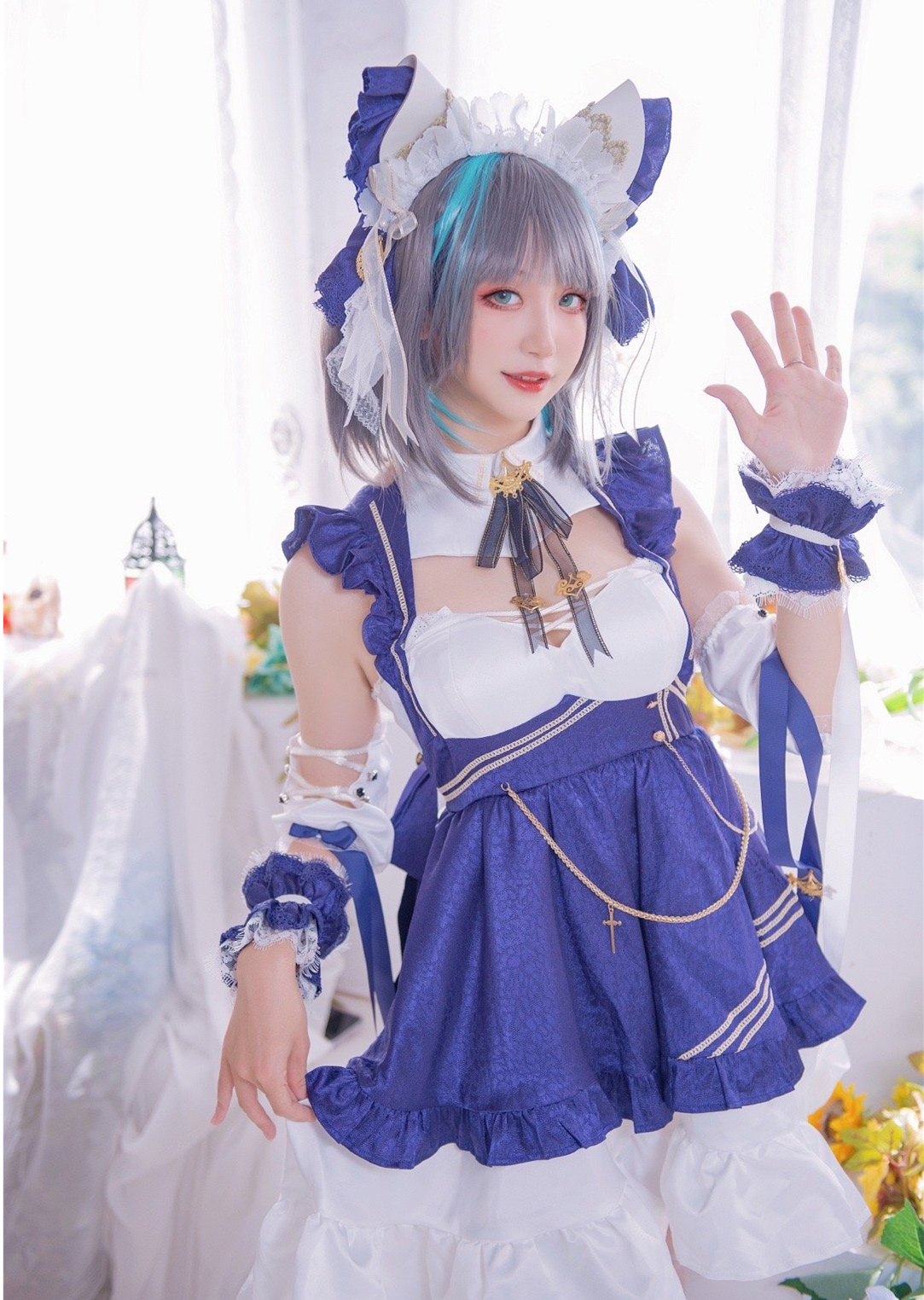 我最喜欢伊泽瑞尔了碧蓝航线柴郡cosplay7