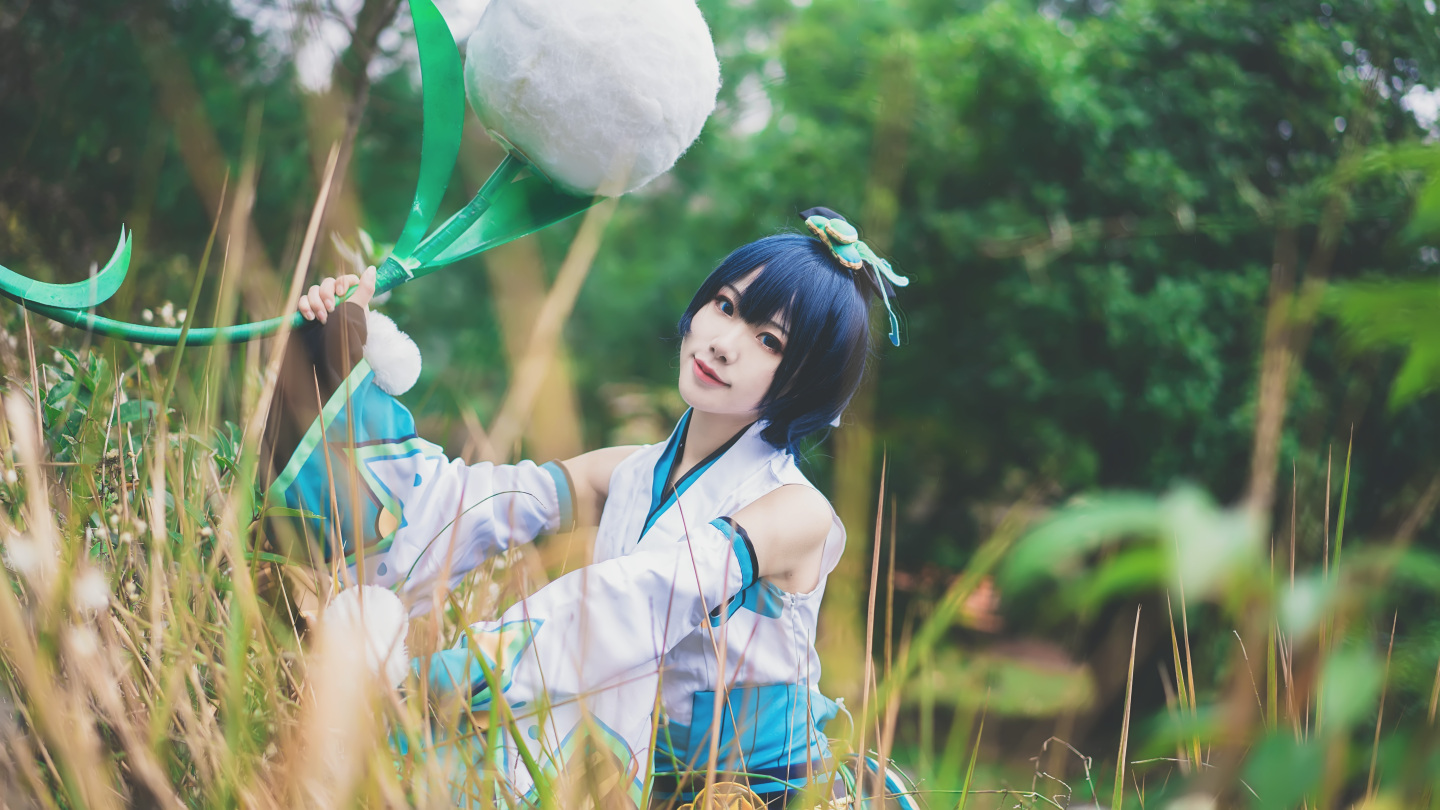 嘉霁阴阳师萤草cosplay8