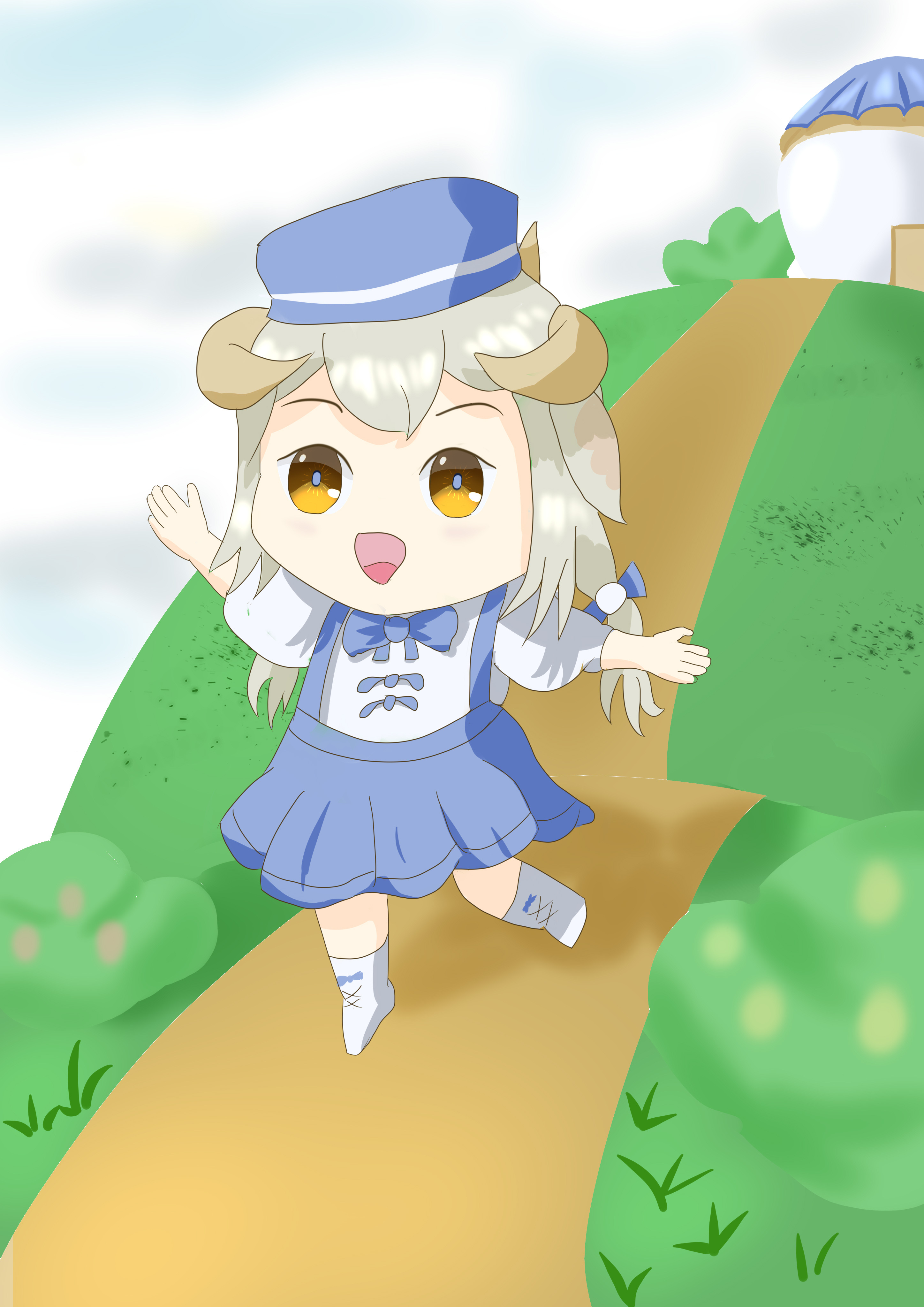 千洛爱吃肉chiro  .考"插画师证",消失一段时间.山神大人加油~!