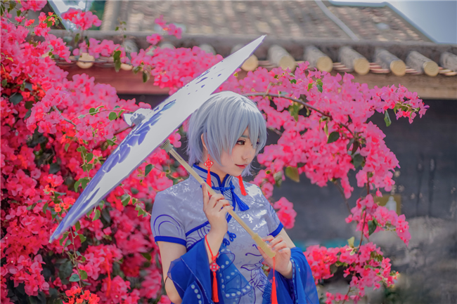 太子Vsinger言和青花瓷同人旗袍CosPlay4