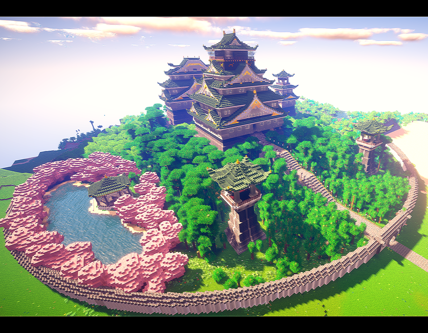 魔改天守阁 爆肝一个星期的作品#minecraft##minecraft建筑##我的世界