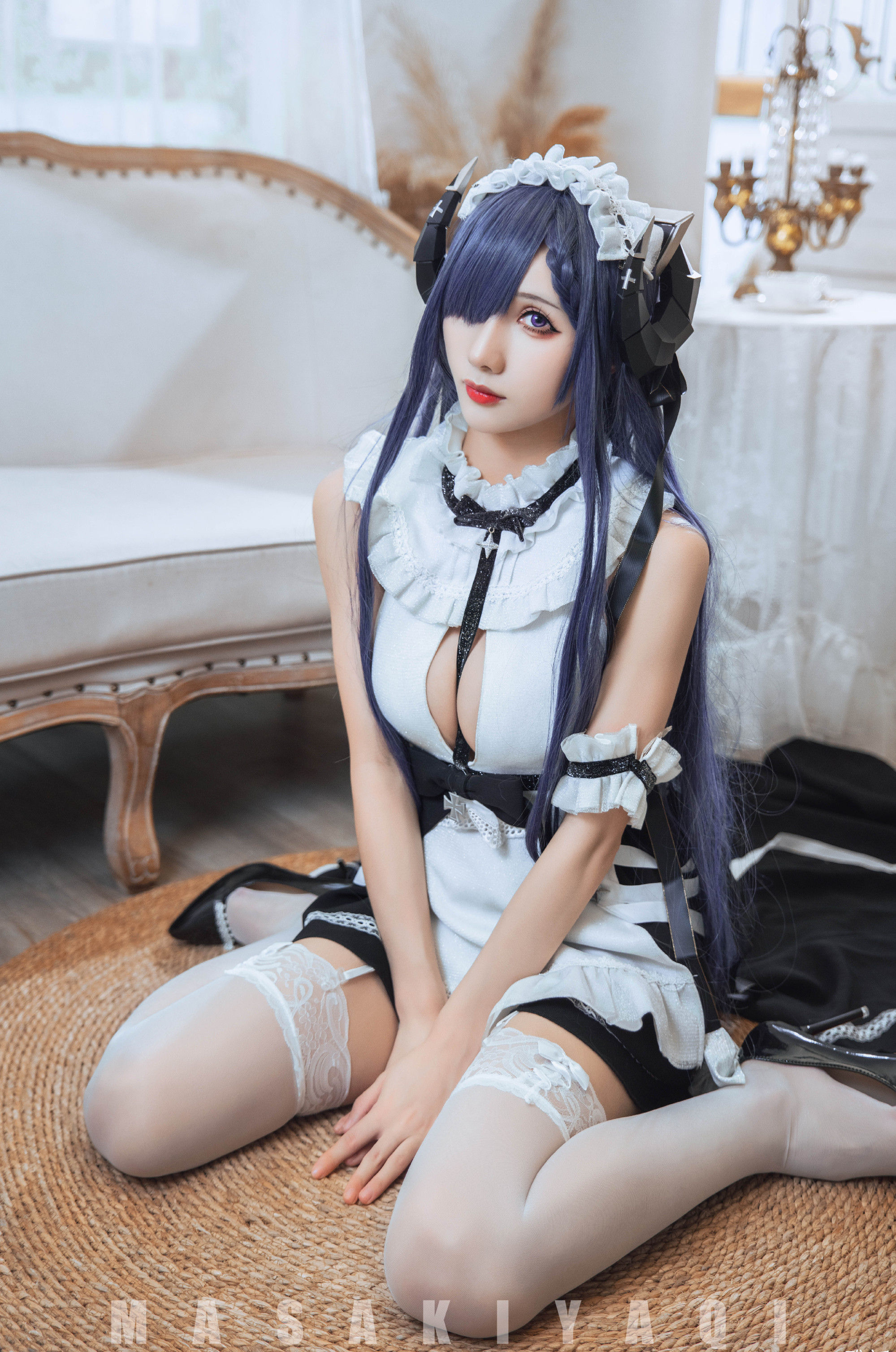 Masaki雅祈碧蓝航线奥古斯特女仆CosPlay7