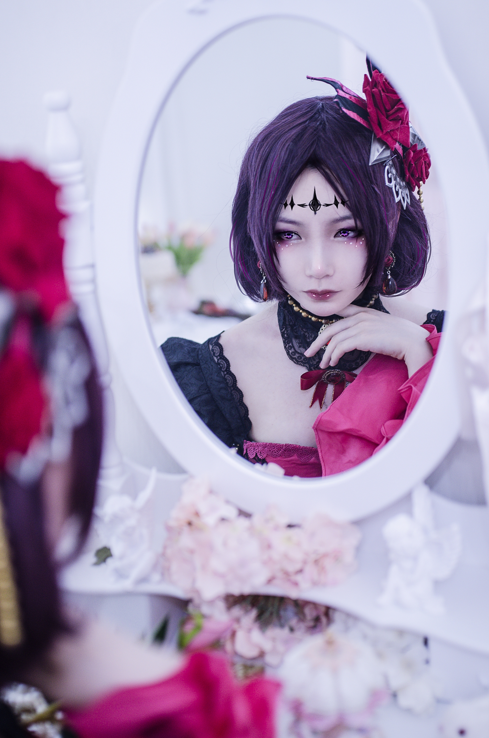 王者荣耀露娜哥特玫瑰cos