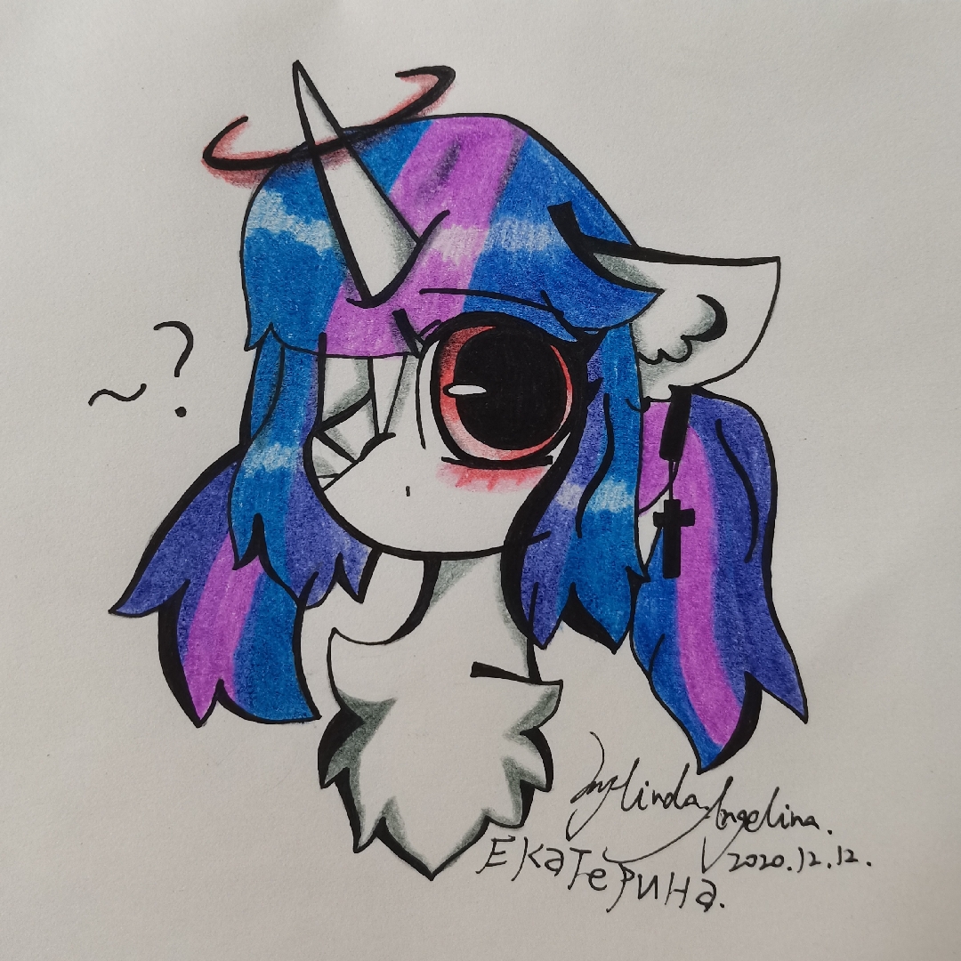 angelina的手绘#小马宝莉#小马oc 本体 双马尾发型 p2p3灵感来源