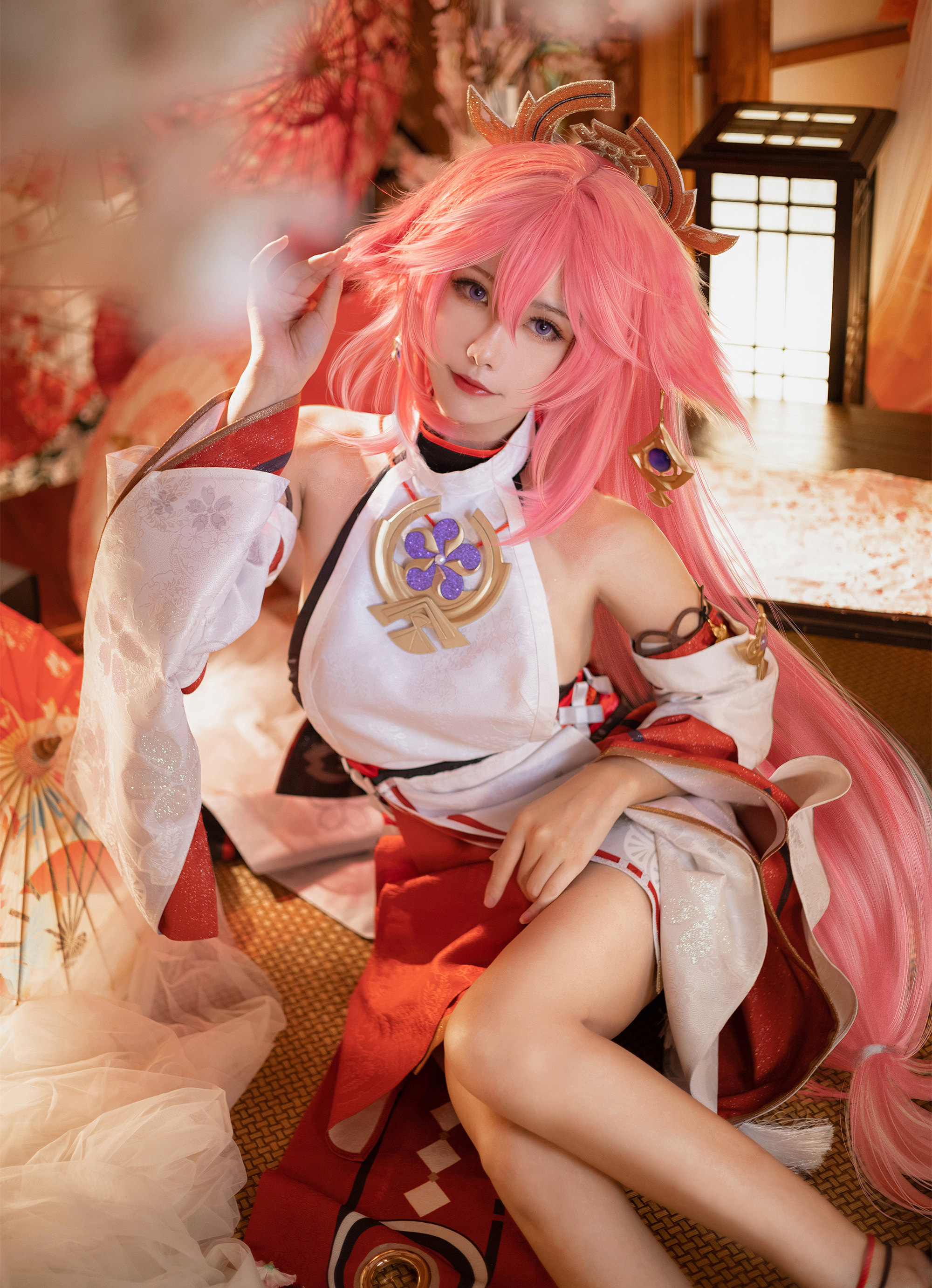 葵葵原神八重神子cosplay4