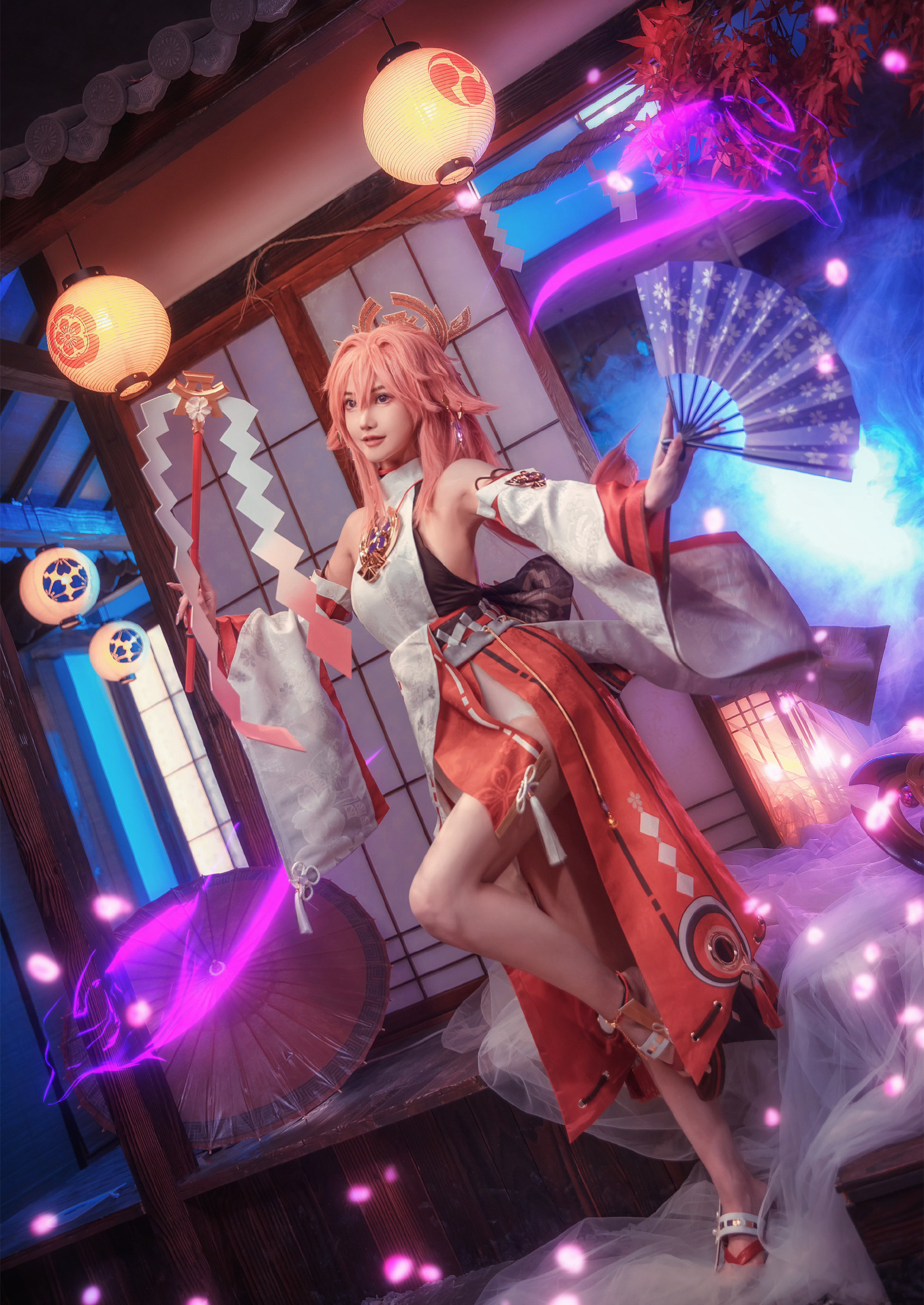 露兒大魔王原神八重神子cosplay1