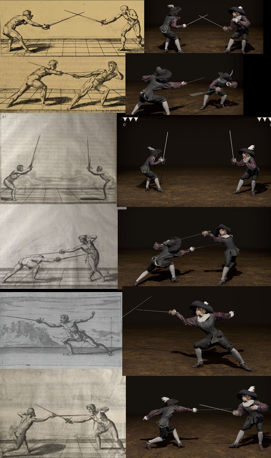 marie的刺剑动作的一些参考. ——转自kubold动态