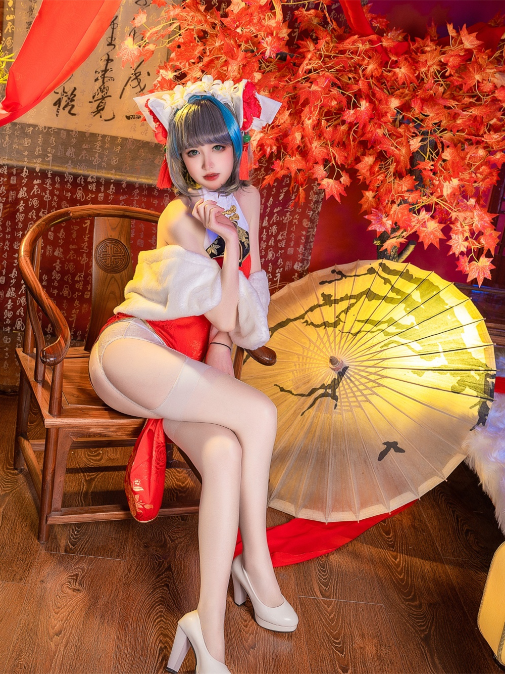 暴打柠檬骨酱碧蓝航线柴郡cosplay3