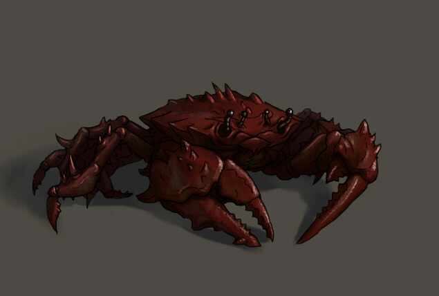 赤色彼岸核滩蟹原画