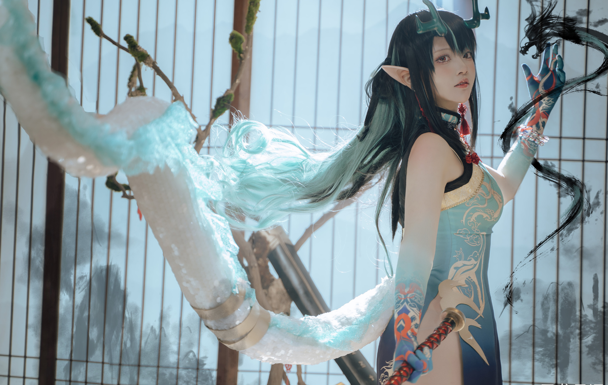 黑龙贯通明日方舟染尘烟夕CosPlay8