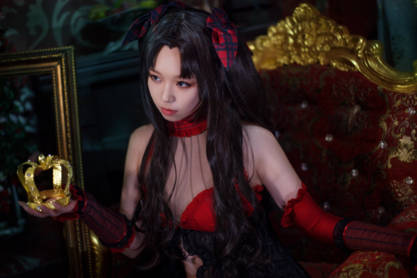 羽罗_Yu FATE远坂凛月之女王cosplay6