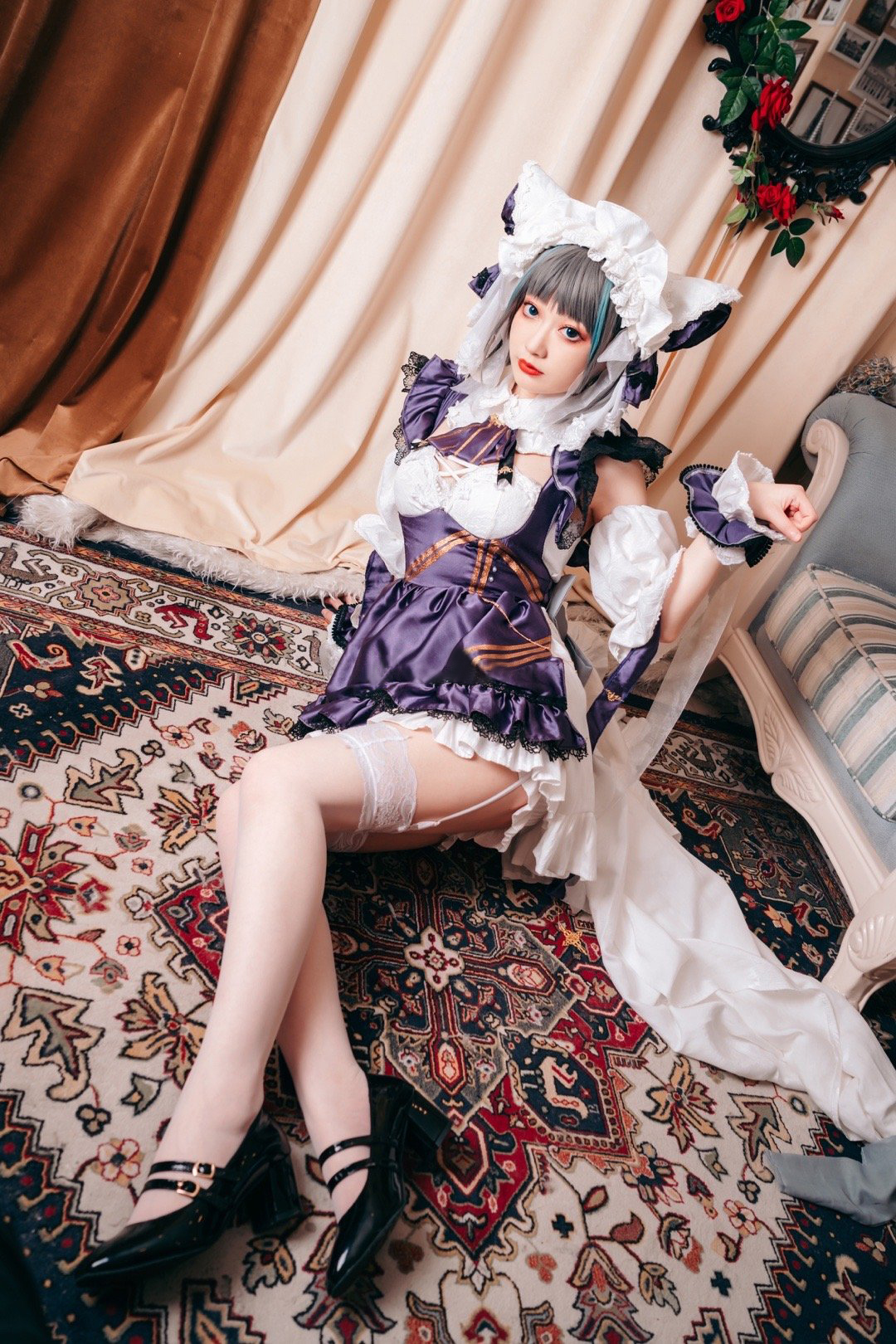 桃墨碧蓝航线柴郡猫cosplay6