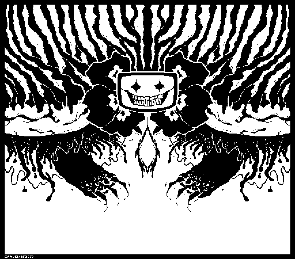 undertale] photoshop/omega flowey 所属:undertale同人像素绘画作品