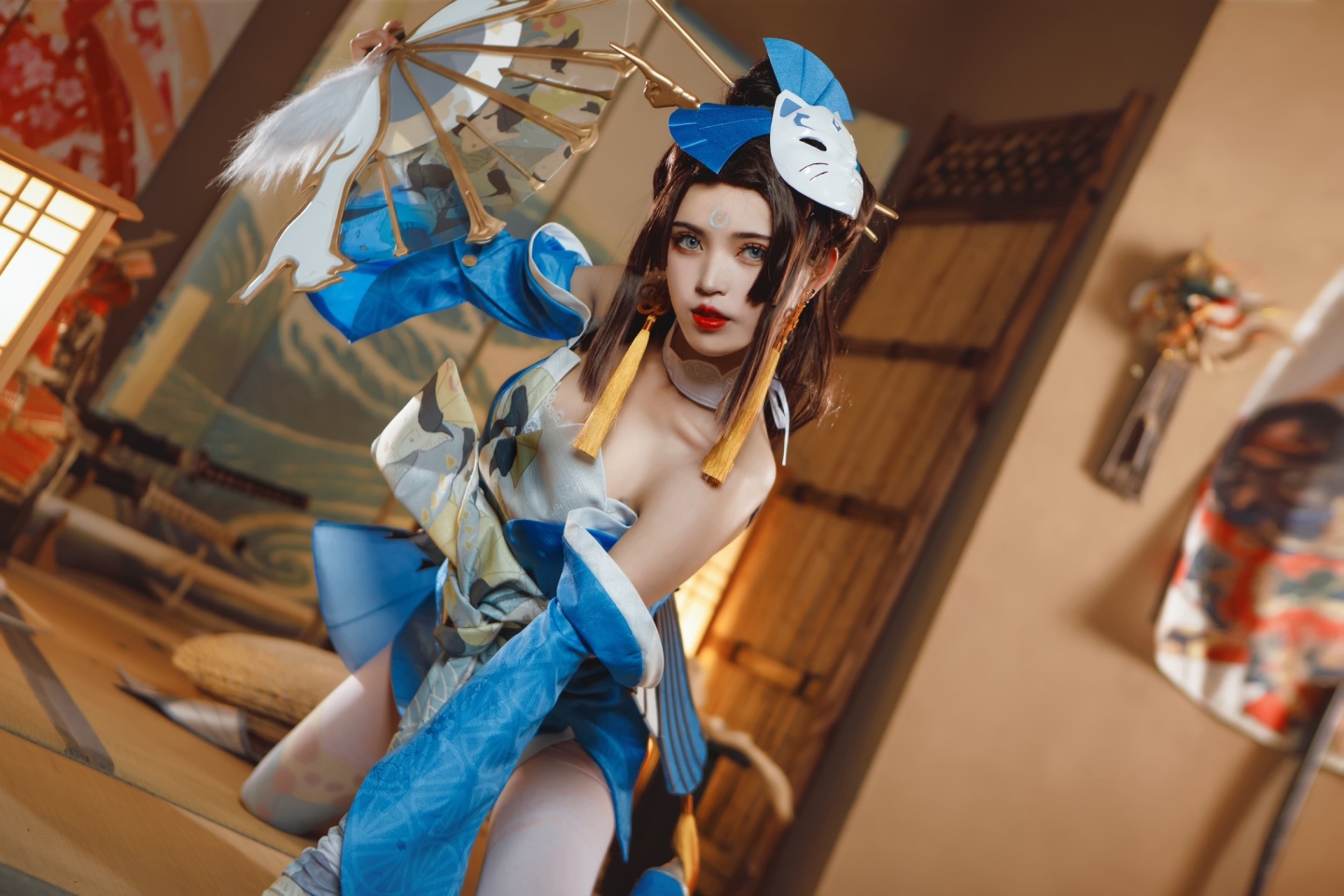 阿柒王者荣耀不知火舞魅语CosPlay3