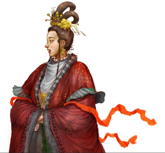 这次的更图,后面两个是胡太后临朝的立绘,没有通过,还有是高欢的废稿