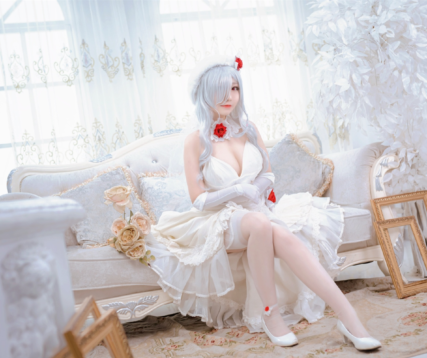 米九dakyo少女前线G36C婚纱花嫁Cosplay5