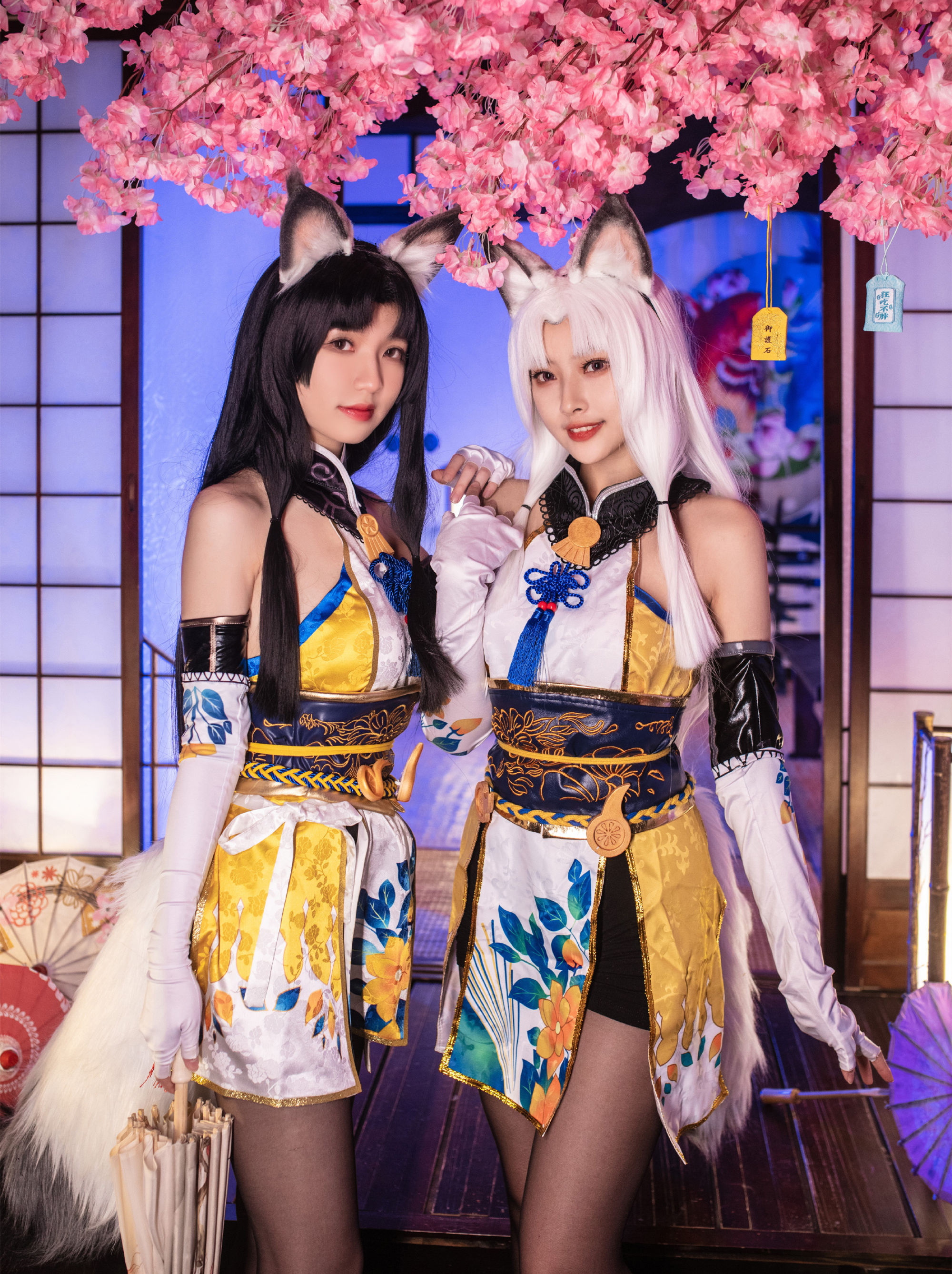 米粒土星土御门白发黑发胡桃cosplay1