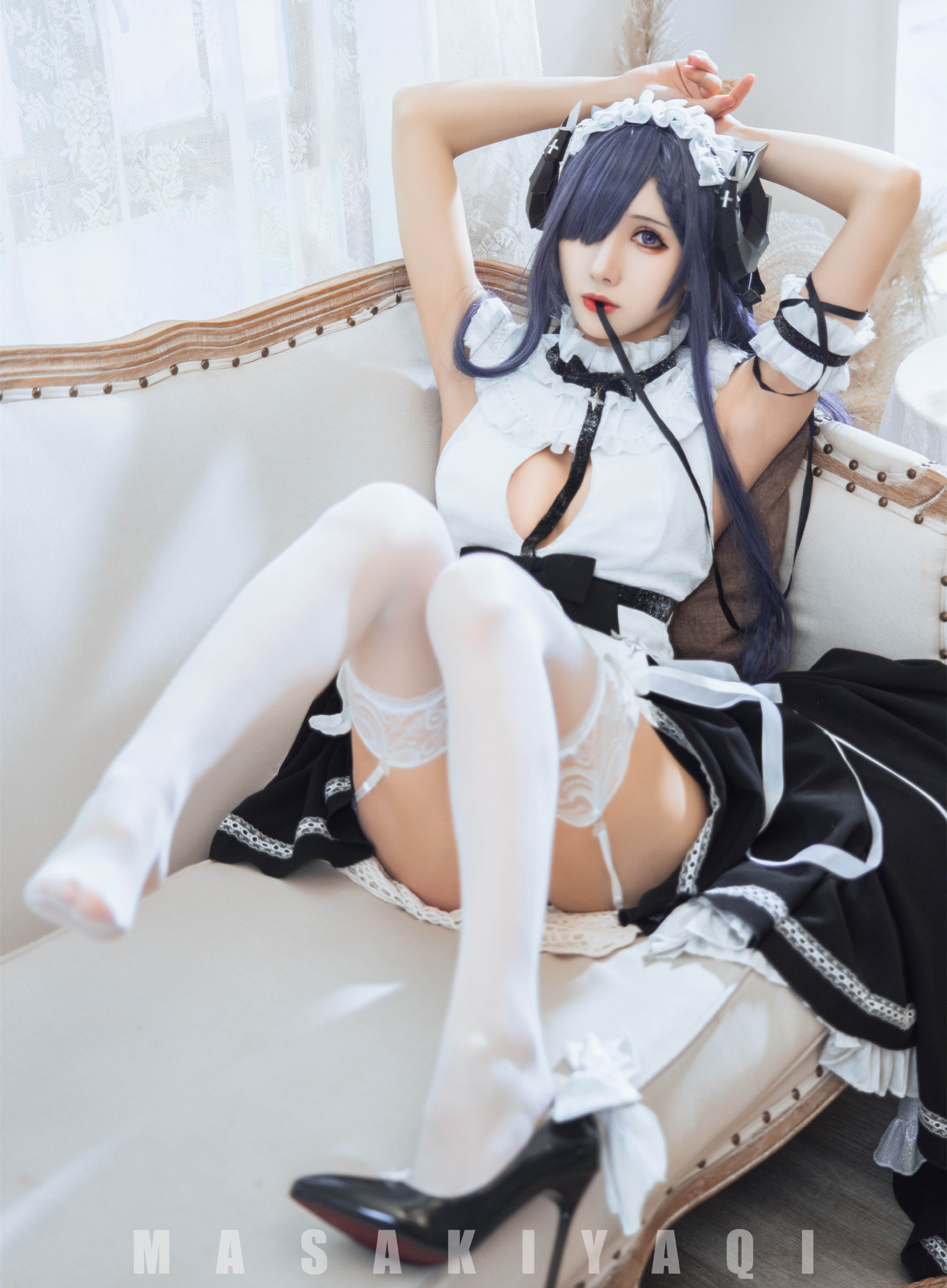 Masaki雅祈碧蓝航线奥古斯特女仆CosPlay6