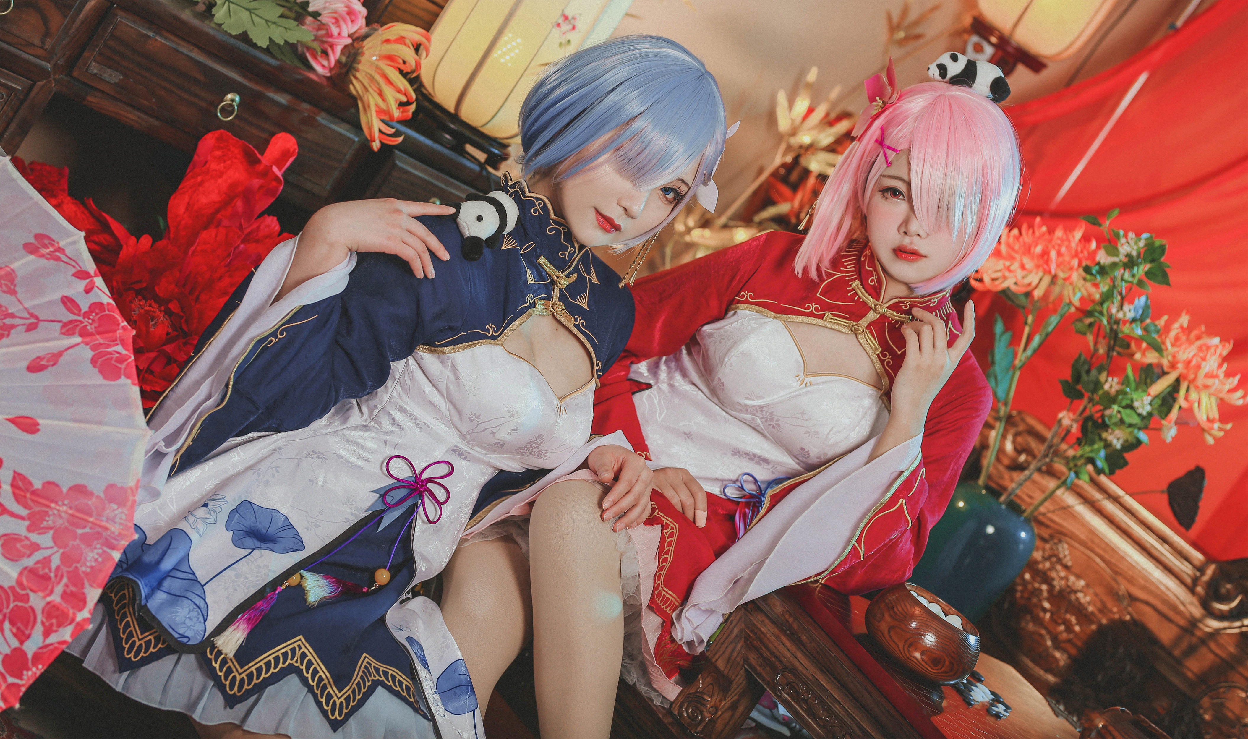 一只郁_可爱_凛祝您暴富蕾姆拉姆旗袍cosplay2