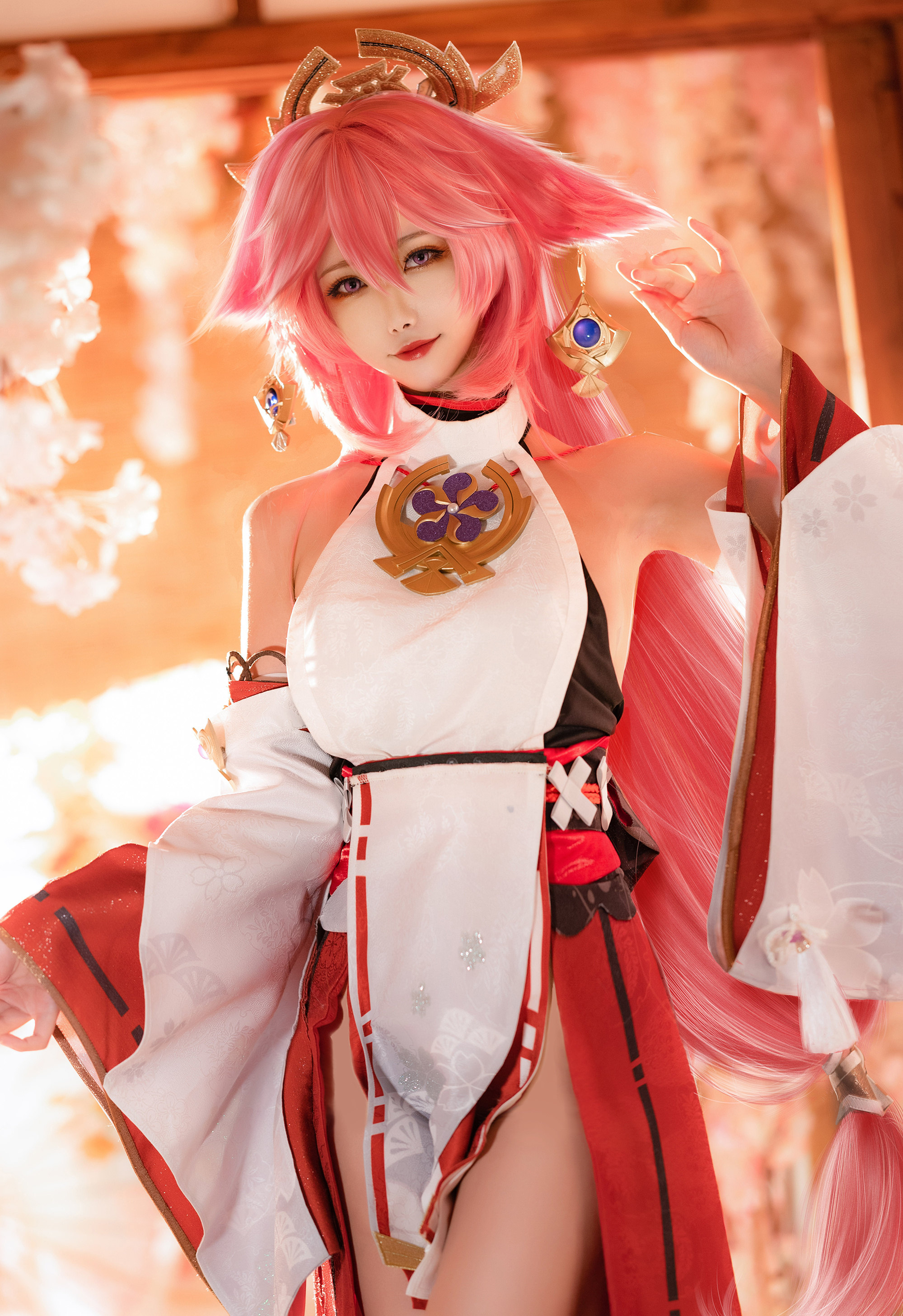 葵葵原神八重神子cosplay1