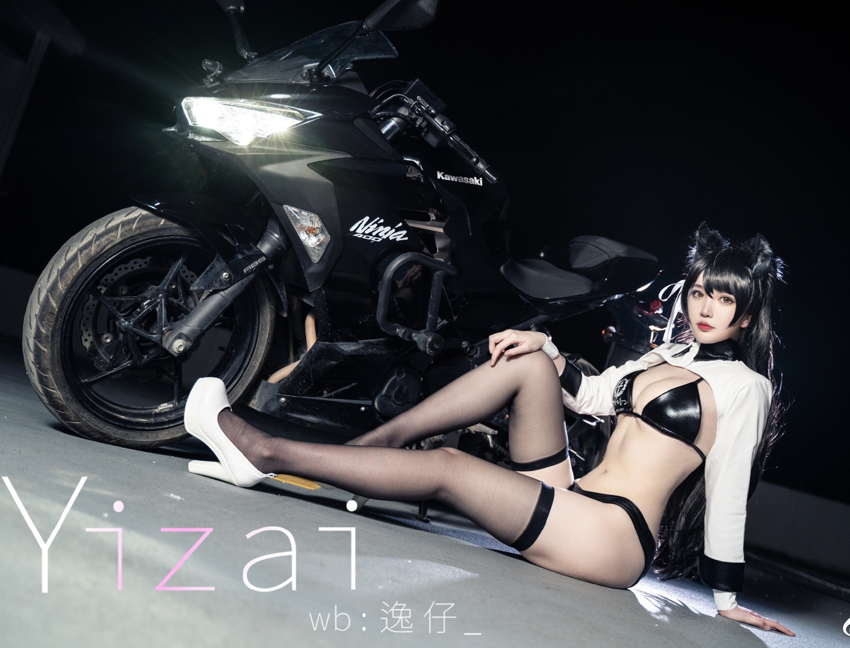 逸仔碧蓝航线爱宕赛车服cosplay7