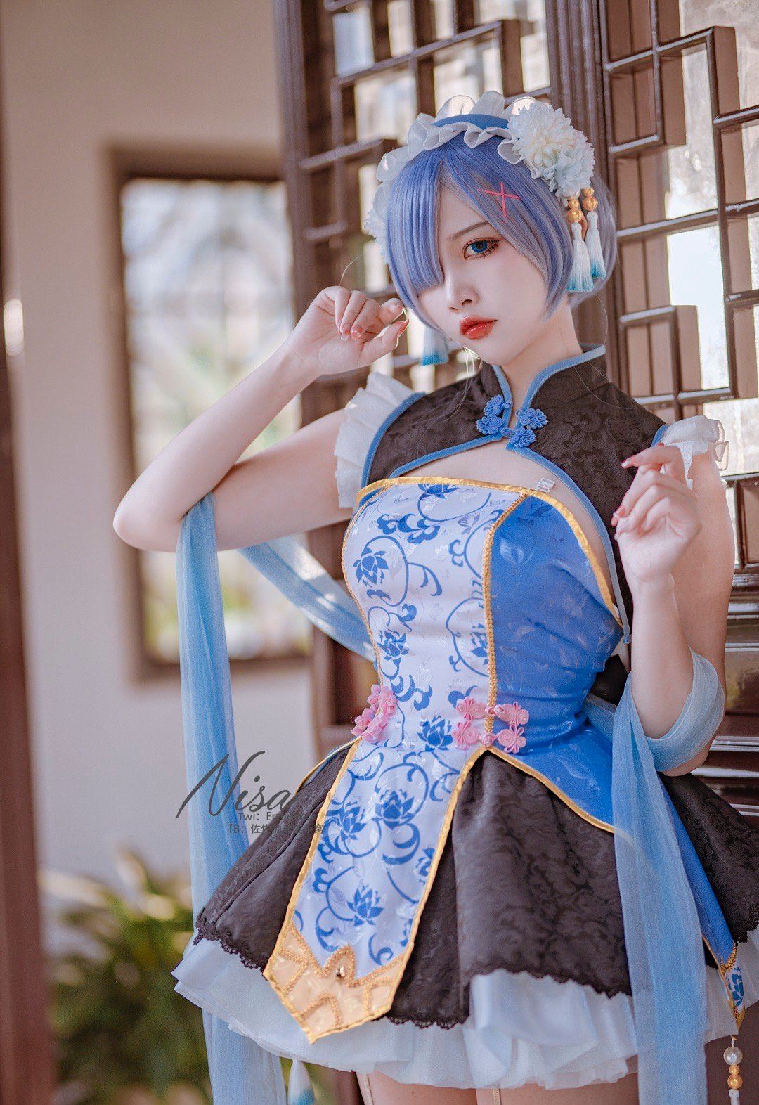 二佐Nisa蕾姆旗袍CosPlay10