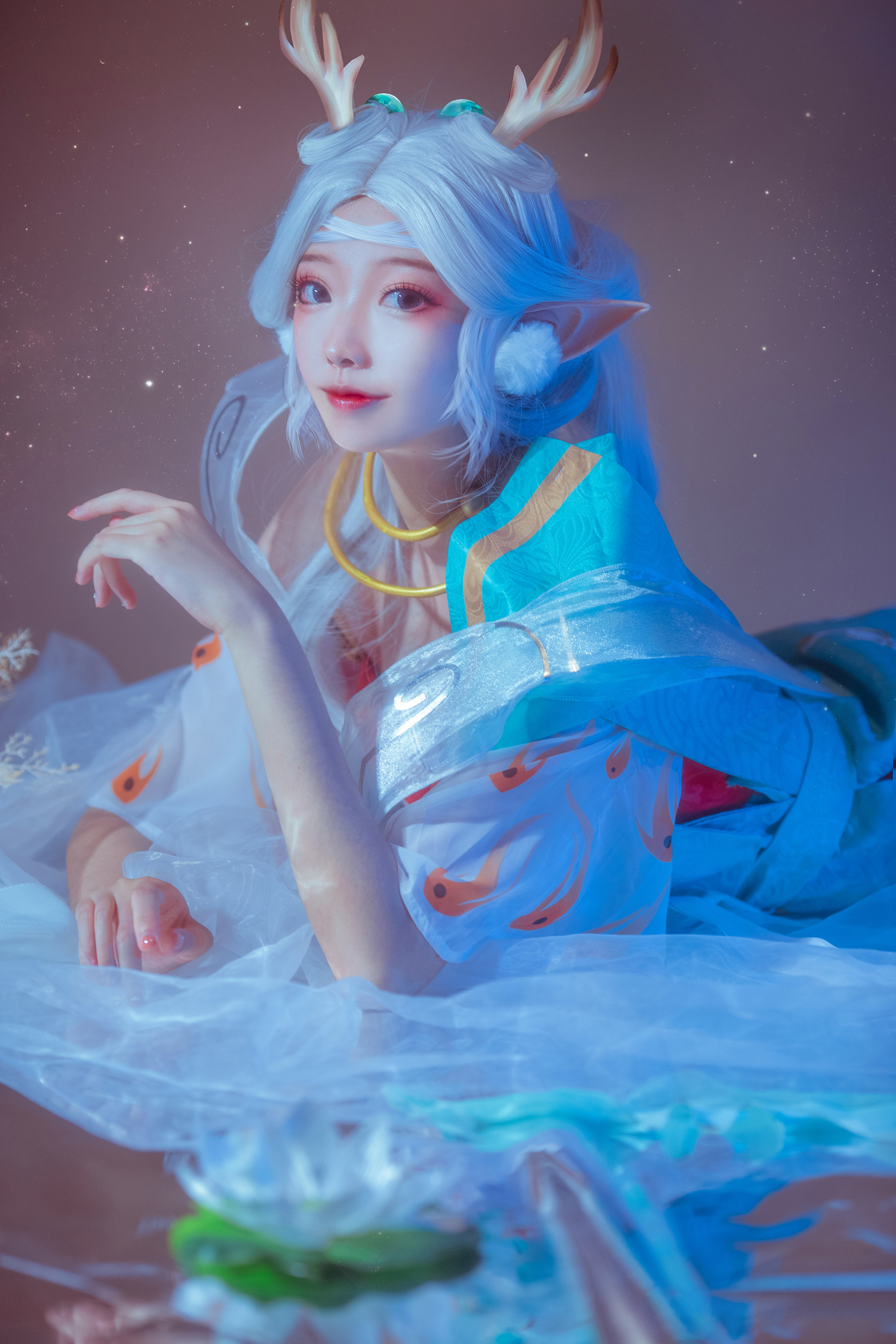 想不到名字的阿八王者荣耀瑶遇见神鹿CosPlay6