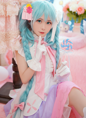 洛城雪Yuki初音未来长发公主Cosplay