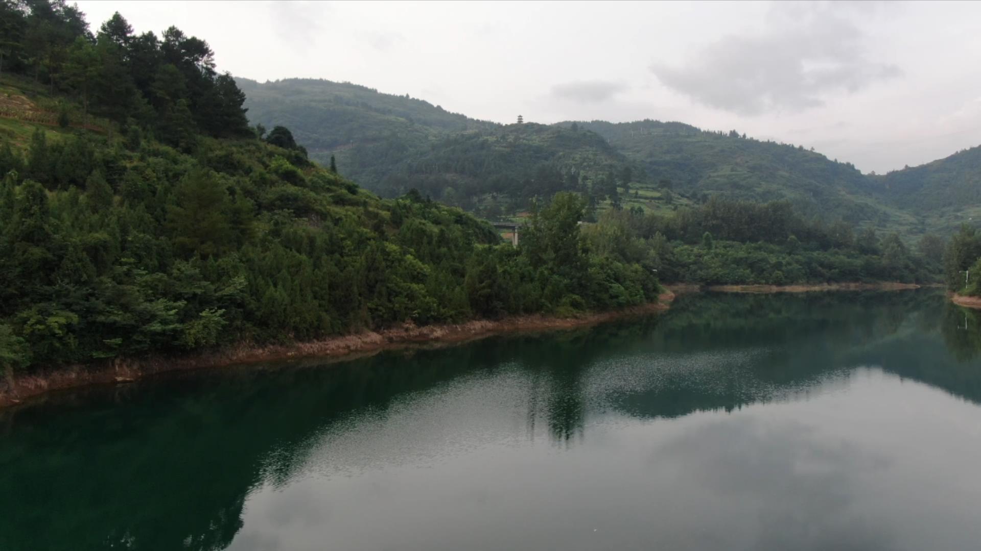 绿水青山,湖里有鱼,金泉湖景色宜人,秋意