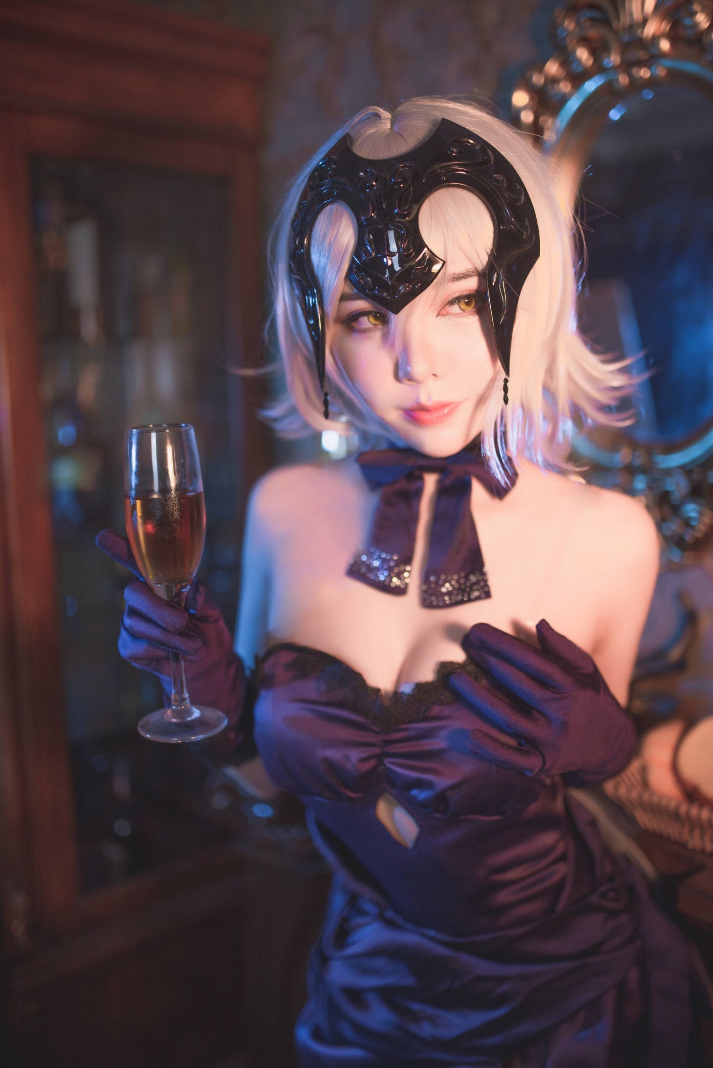 敲可爱哒nico酱FGO黑贞德cosplay4