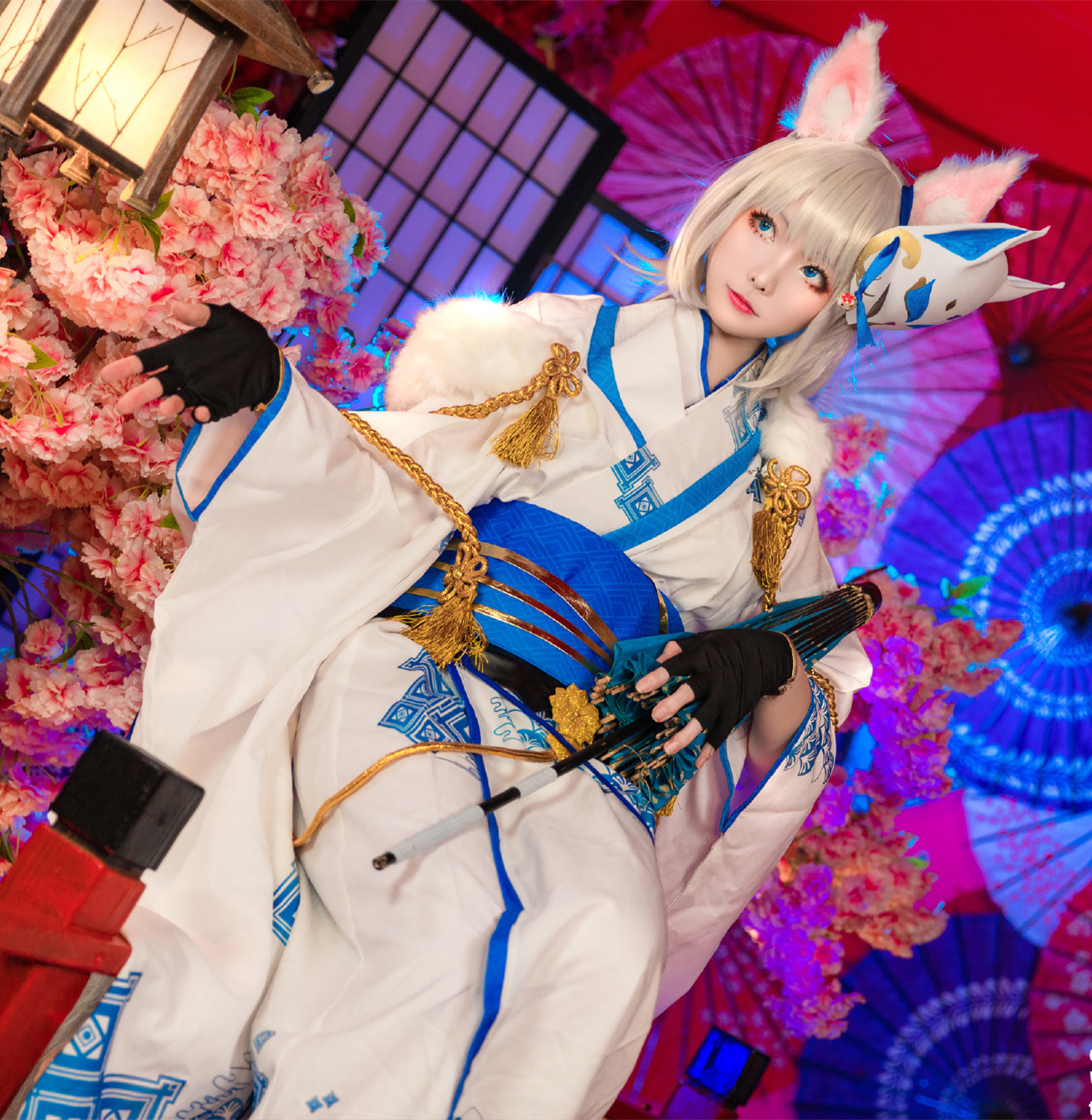 樱岛嗷一加贺白狐贺正cosplay4