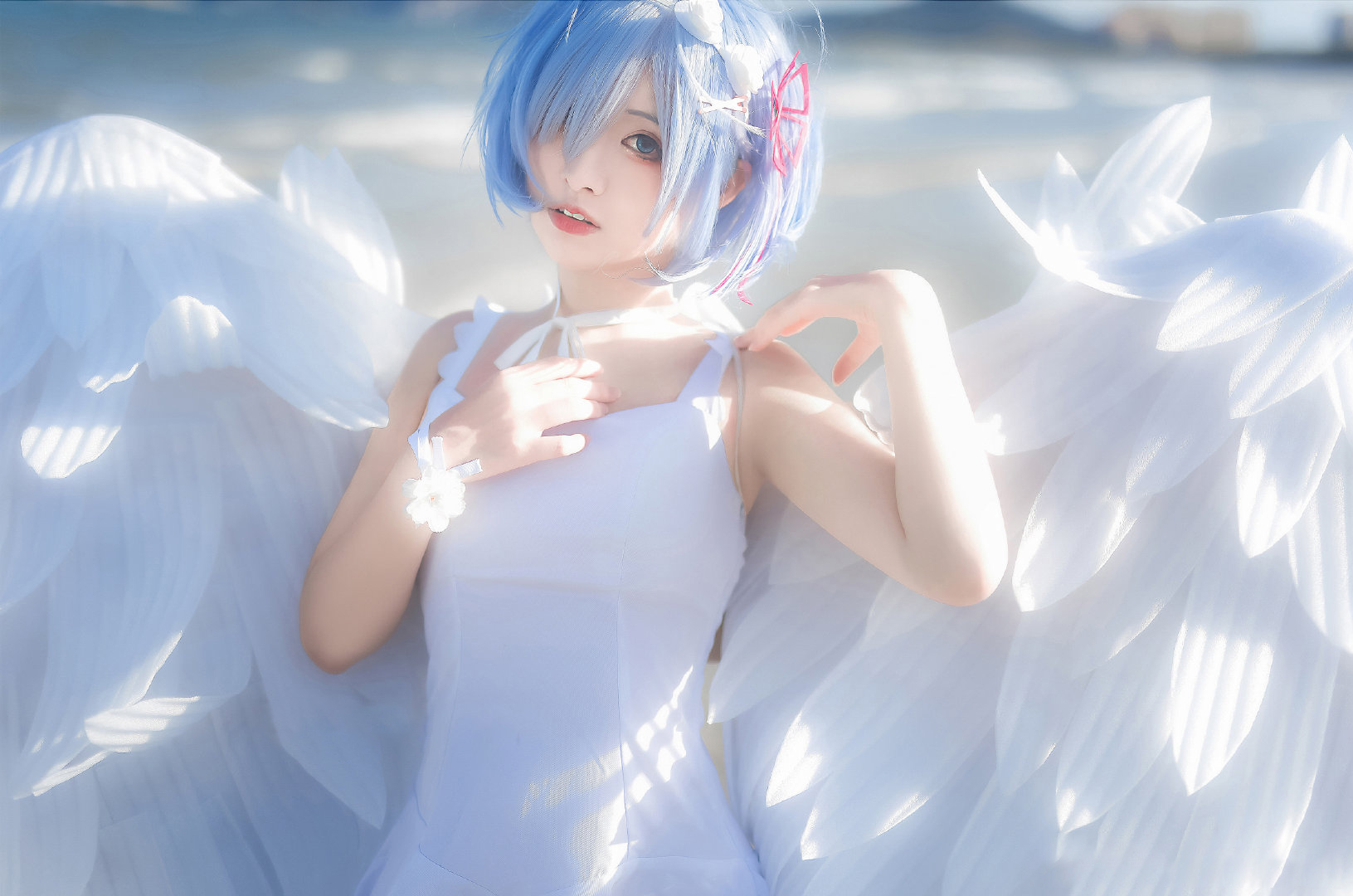 外星嫣子从零开始的异世界生活蕾姆白天使cosplay4