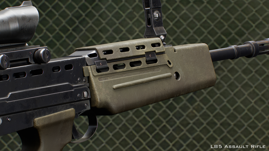 3A次世代游戏模型《L85突击步枪》全流程教学_哔哩哔哩_bilibili