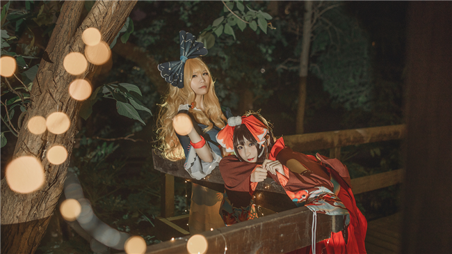 祭漓与之东方project灵梦魔理沙cosplay4