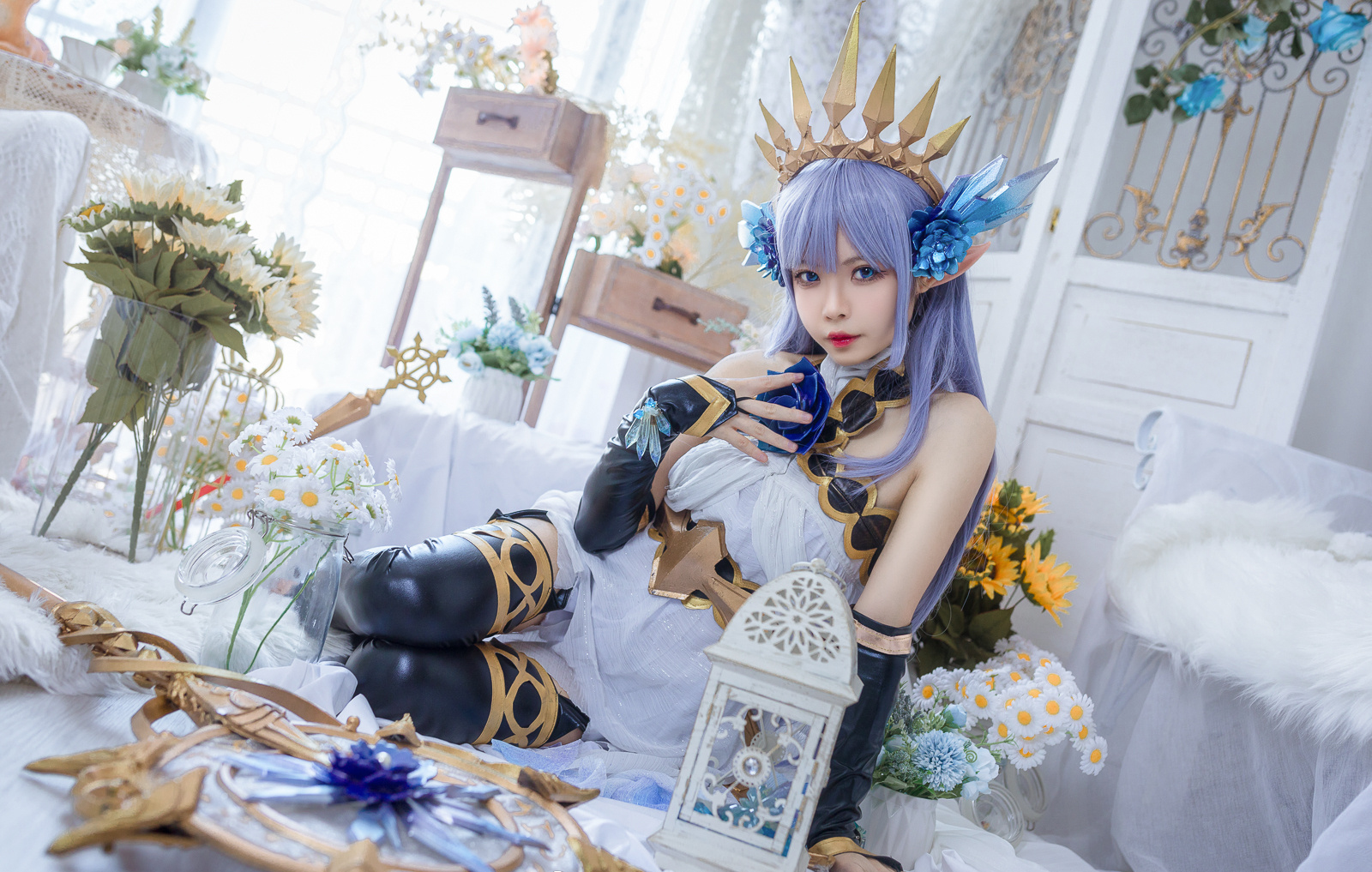 五杀腿毛在微笑碧蓝幻想莉莉CosPlay12