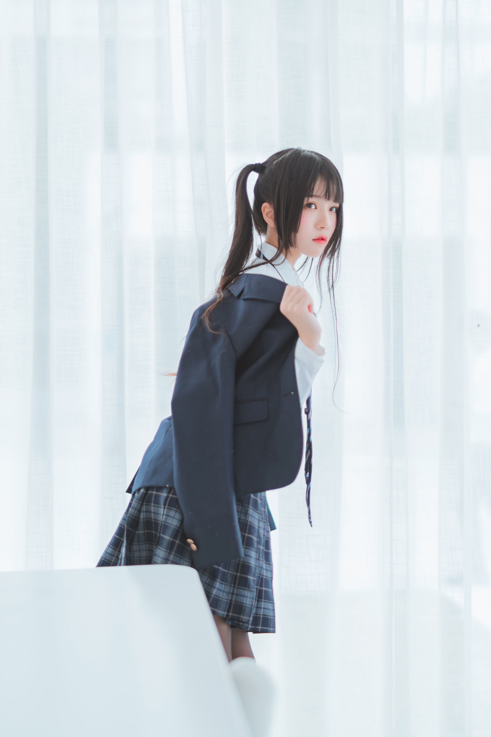 桜桃喵#jk制服2 当#壁纸#吧,别多想.