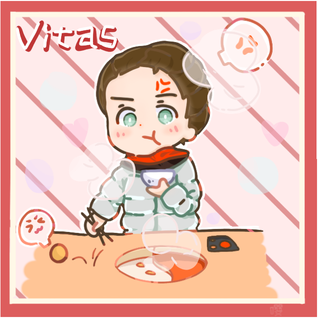 vitas##维塔斯# vitas吃火锅之鱼丸的胜利  本人是画渣  感jio没踊