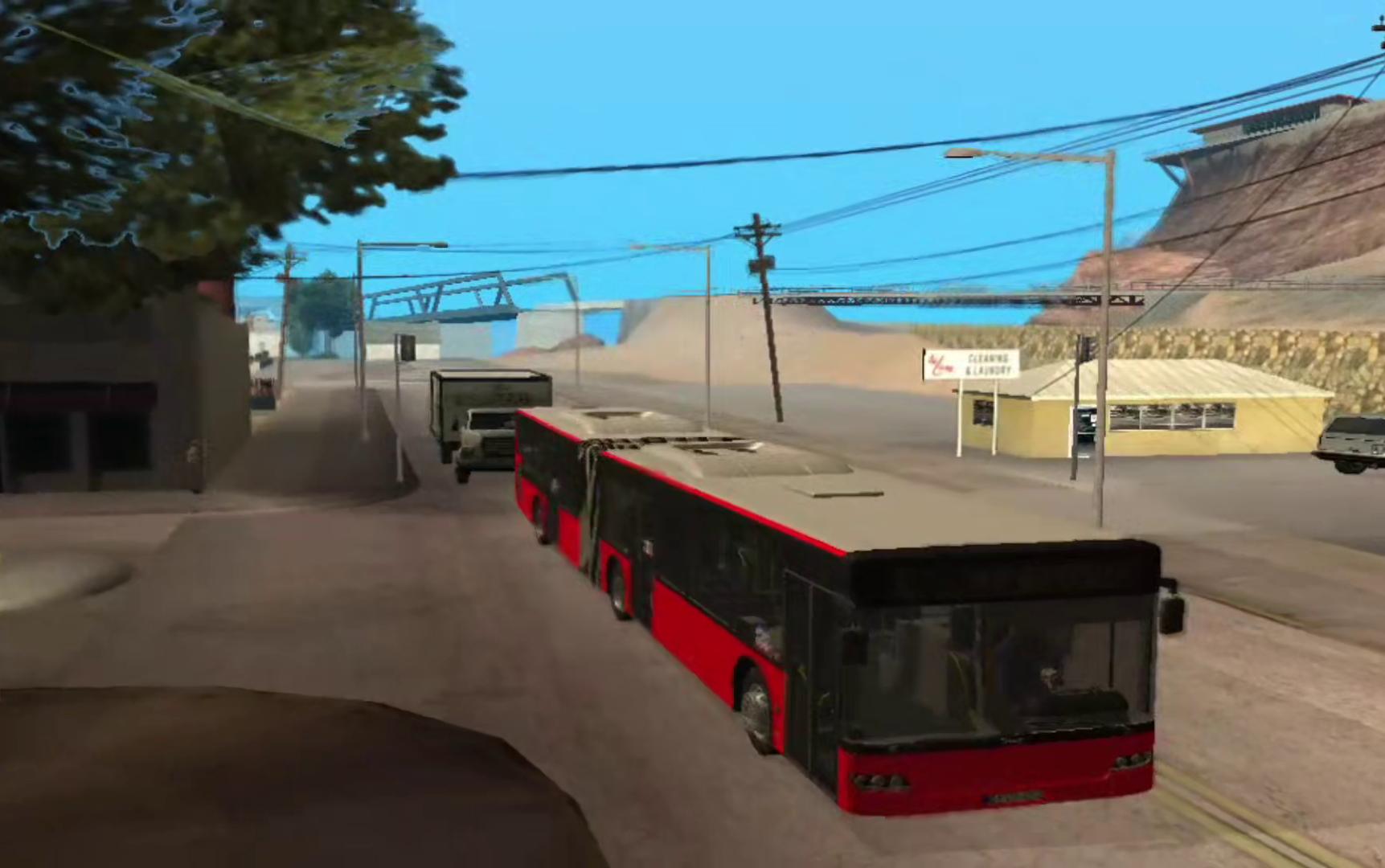 [GTASA/MOD]铰链公交车BUSDX3GL,新加入游戏的加长公交车GTASA