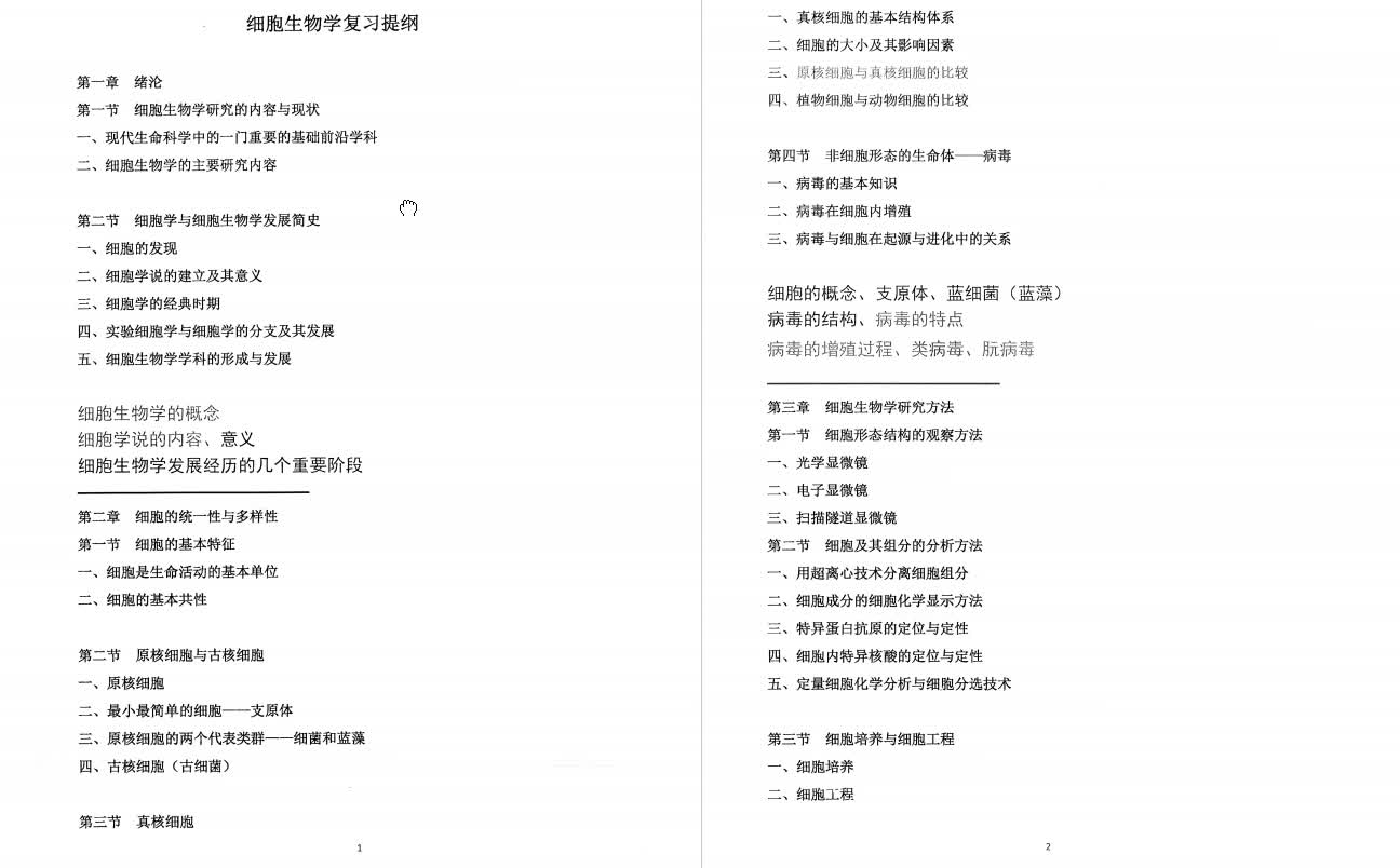 陈誉华《医学细胞生物学》复习提纲哔哩哔哩bilibili