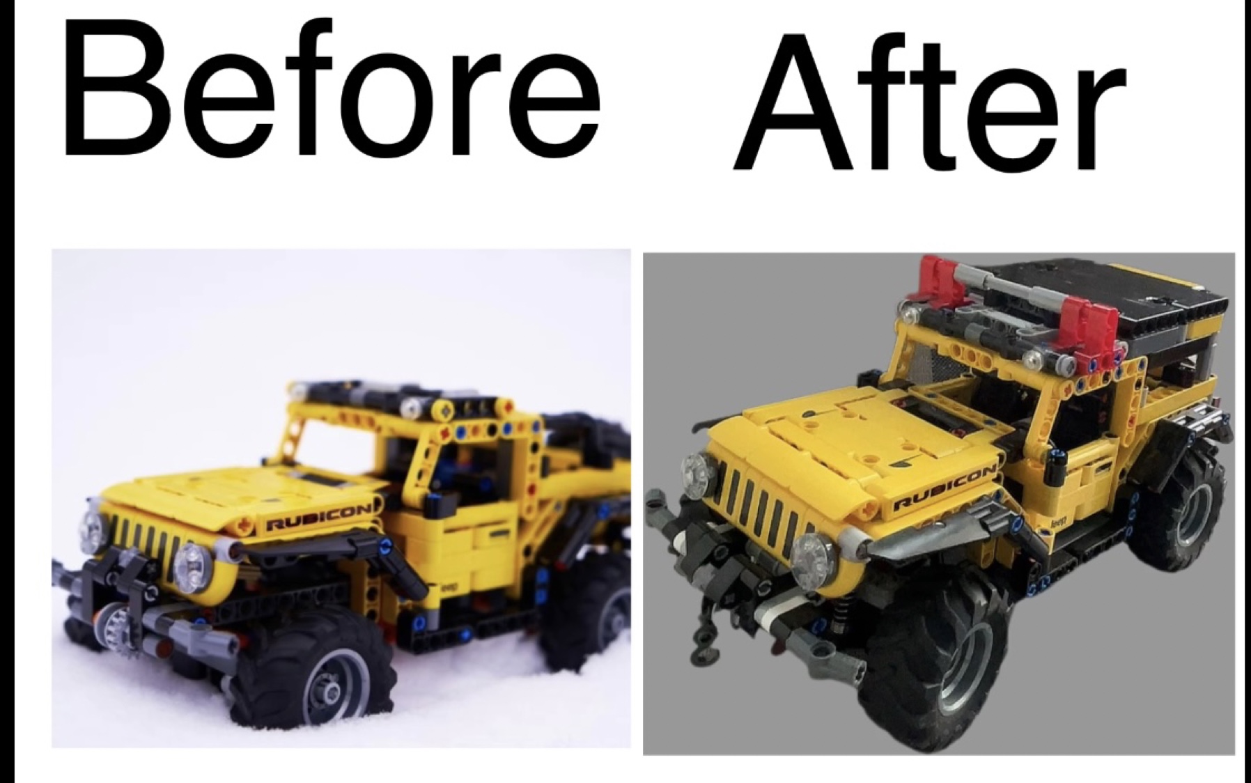 爆改乐高吉普42122!(加了悬挂,四驱,差速等)