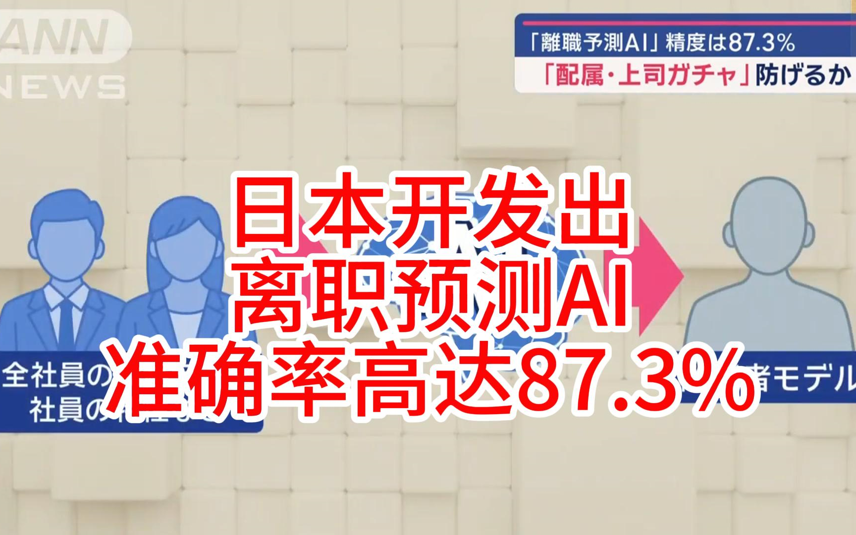 【中日双语字幕】日本开发出离职预测AI,准确率87.3%相次ぐ“スピード退职” 精度87.3%「离职予测AI」で“配属・上司ガチャ”防げるか哔哩哔哩...