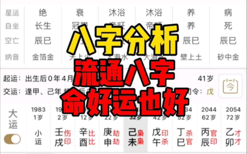 《客户八字分析》流通八字,命好运也好的八字分析哔哩哔哩bilibili